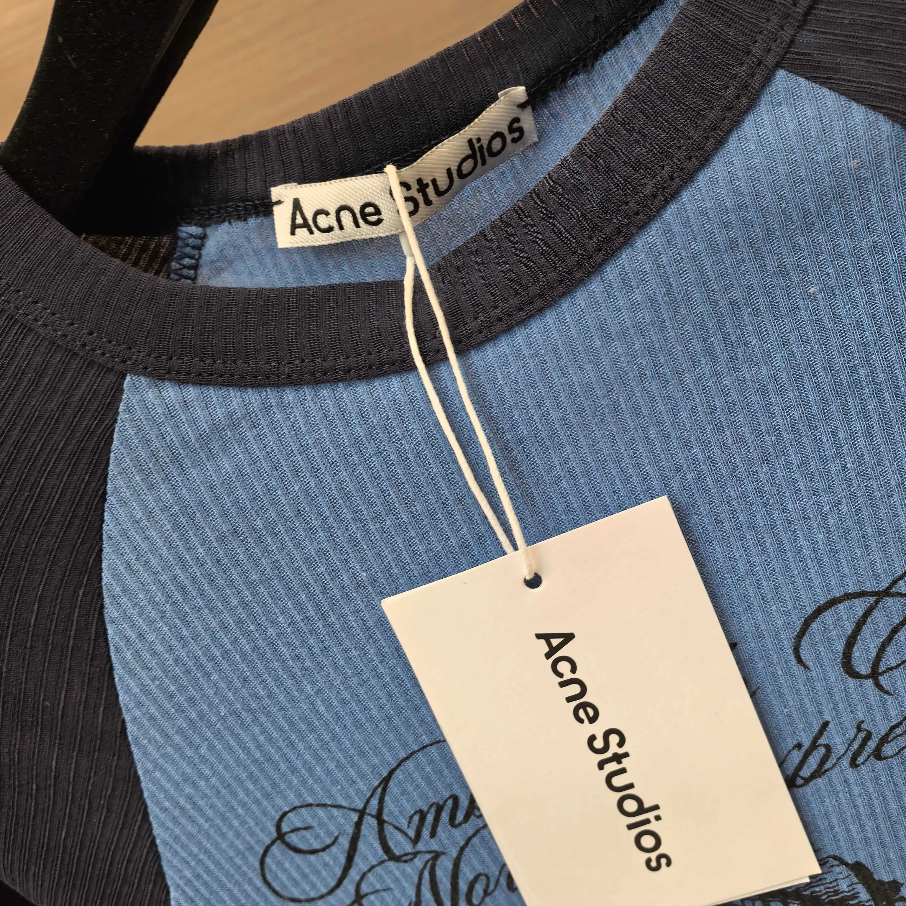 Acne Studios Raglan Graphic Ribbed T-Shirt D13522431 — view 6