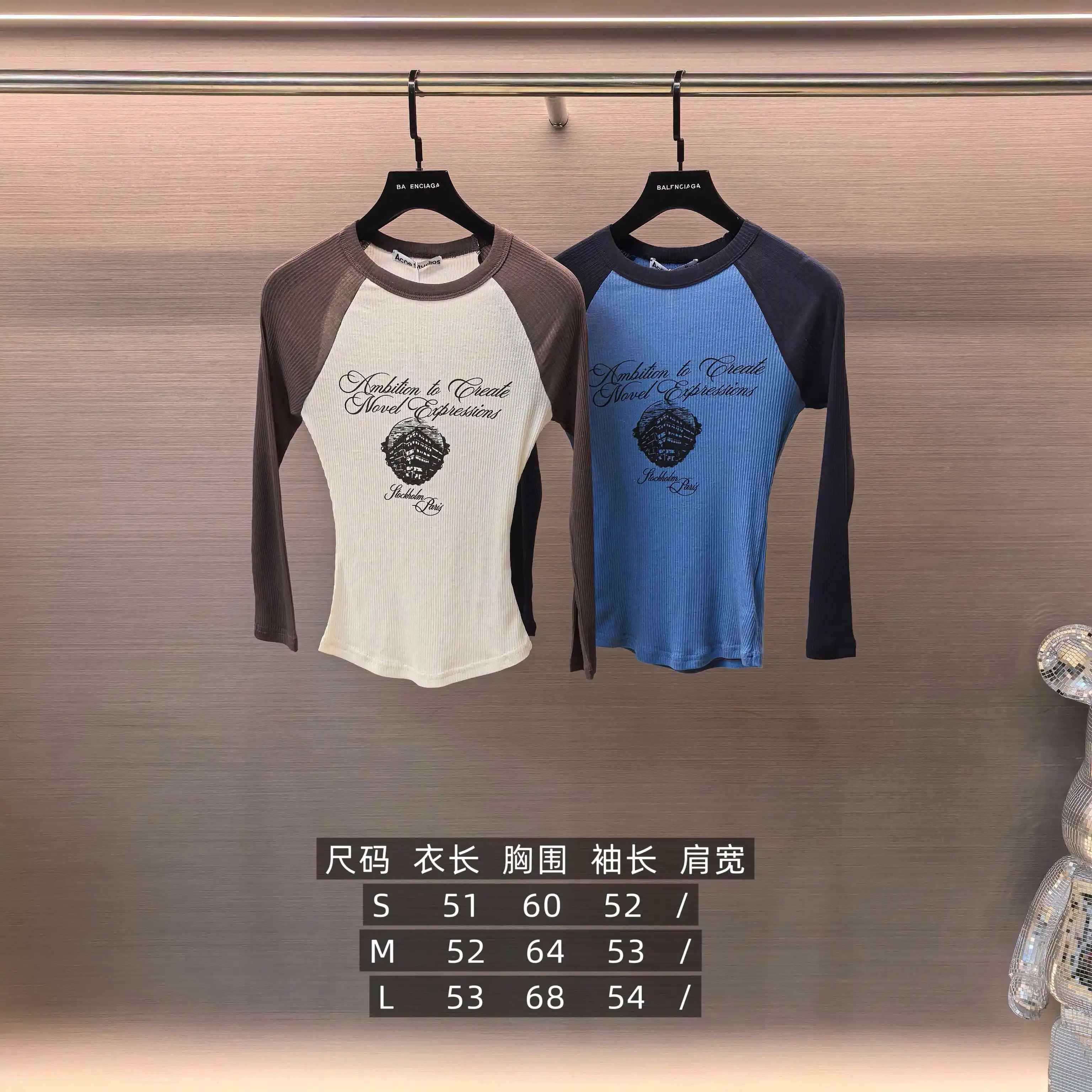 Acne Studios Raglan Graphic Ribbed T-Shirt D13522431 — view 9
