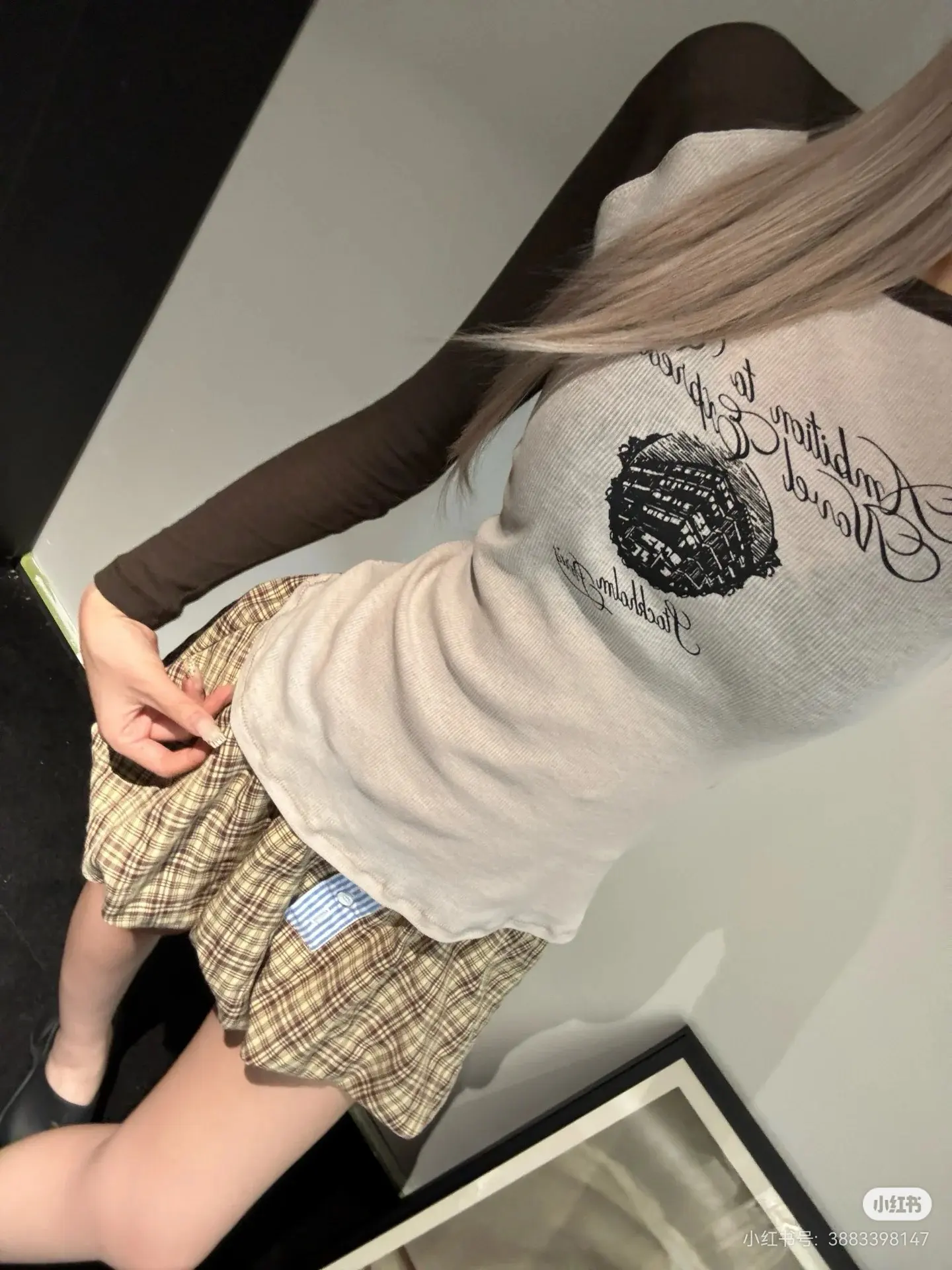 Raglan Sleeve Graphic Ribbed T-Shirt D13522427 — view 9