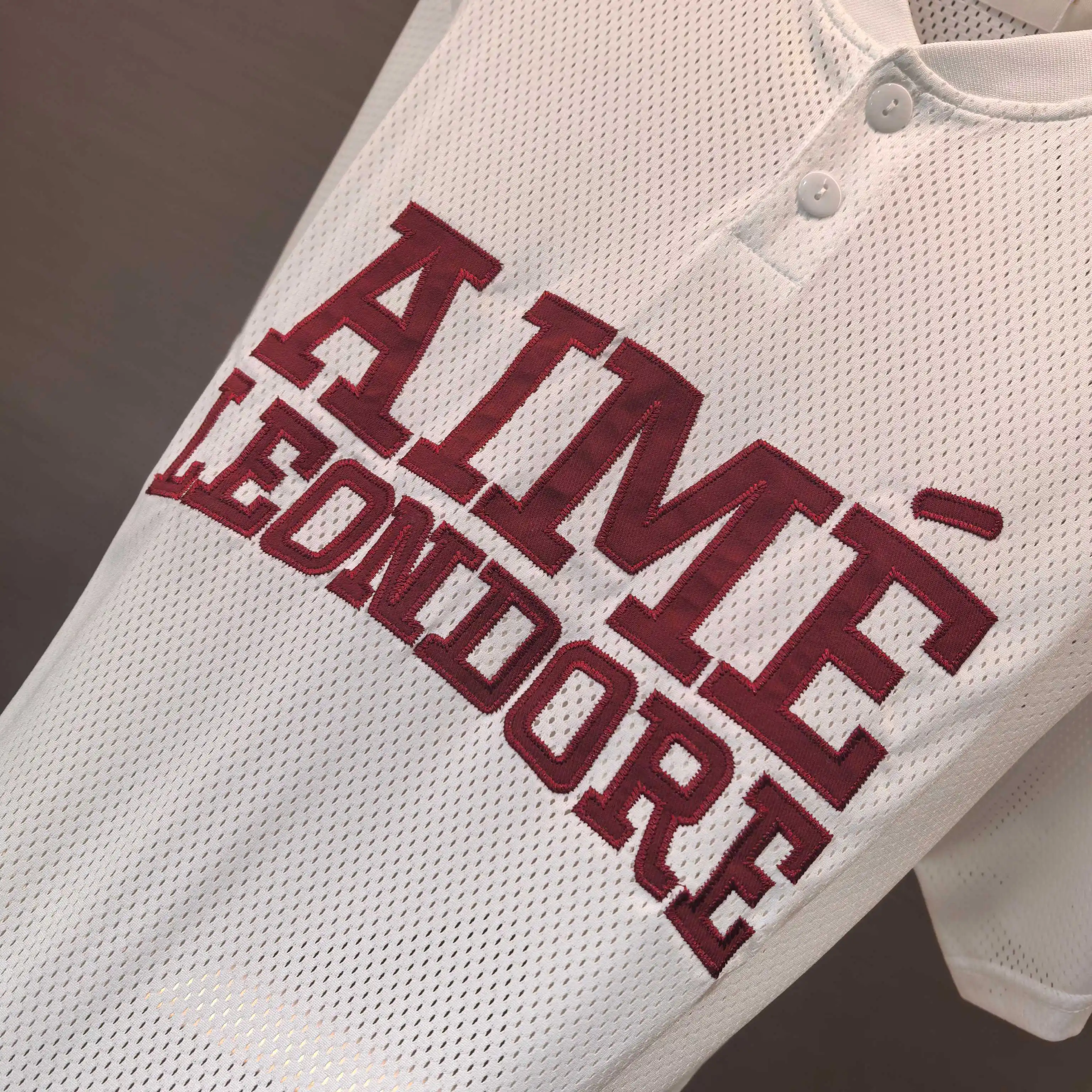 Logo-Print Mesh Henley T-Shirt D13522464 — view 5
