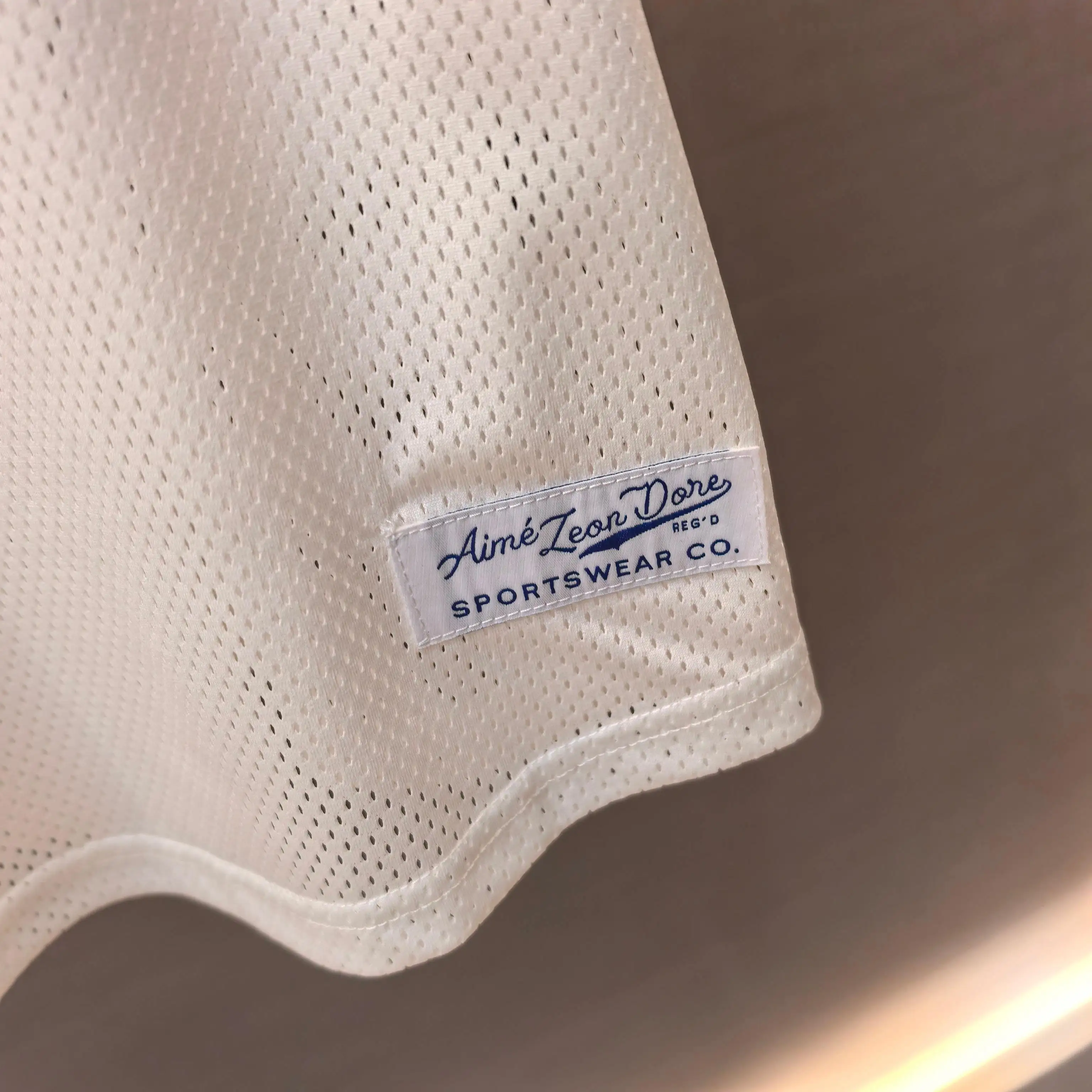 Logo-Print Mesh Henley T-Shirt D13522464 — view 6