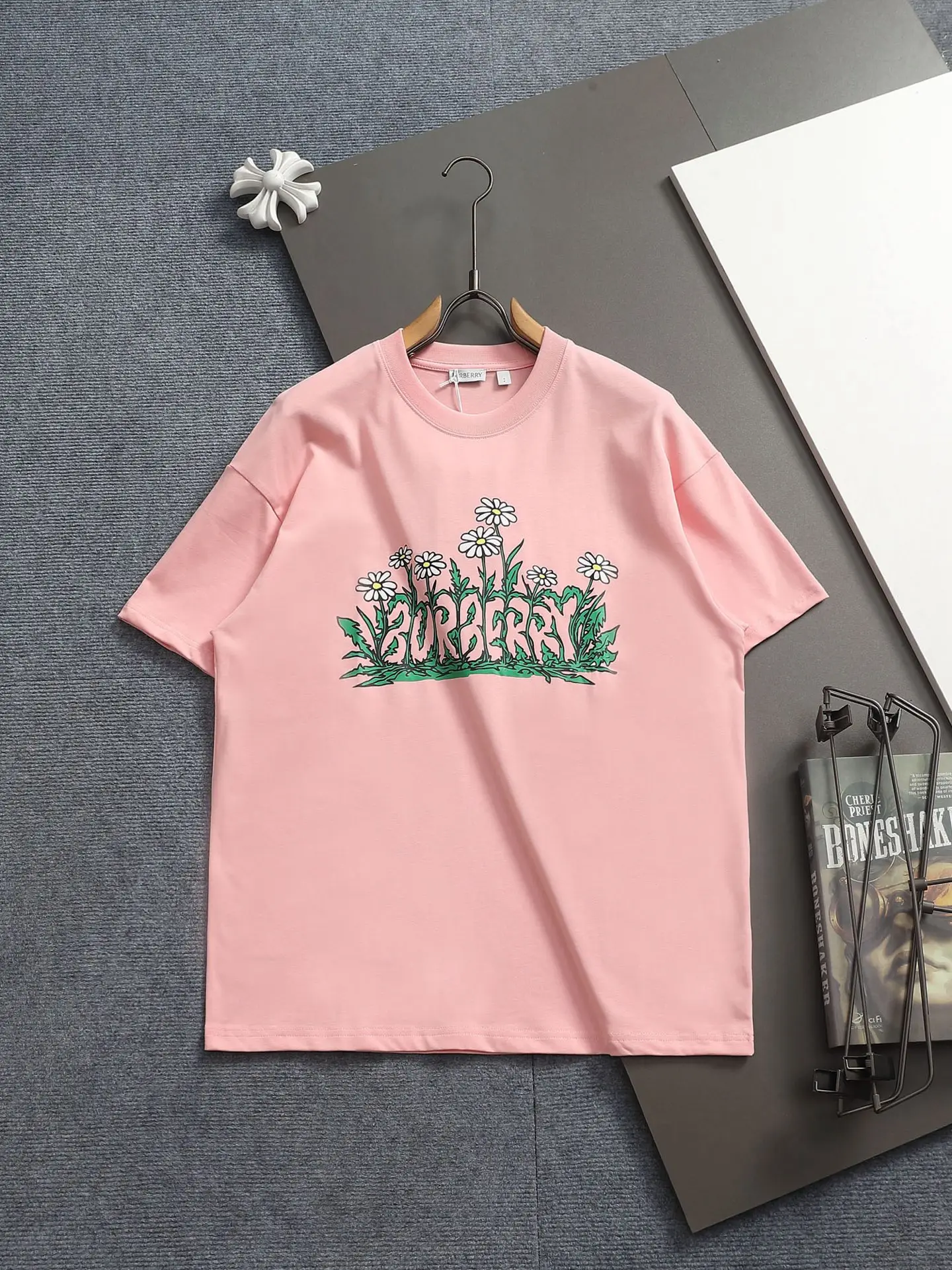 Floral Logo Graphic Cotton T-Shirt D13513289