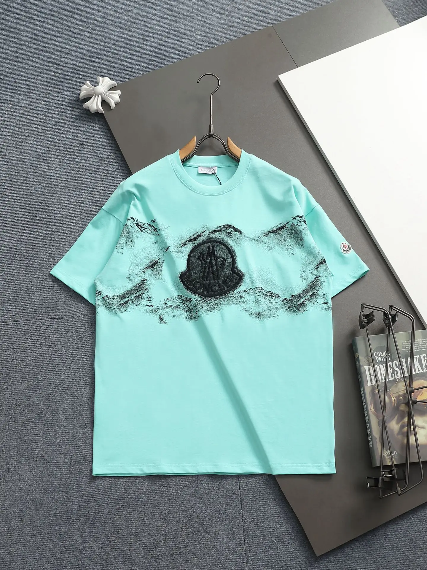 Logo Embroidered Mountain Print T-Shirt D13513273