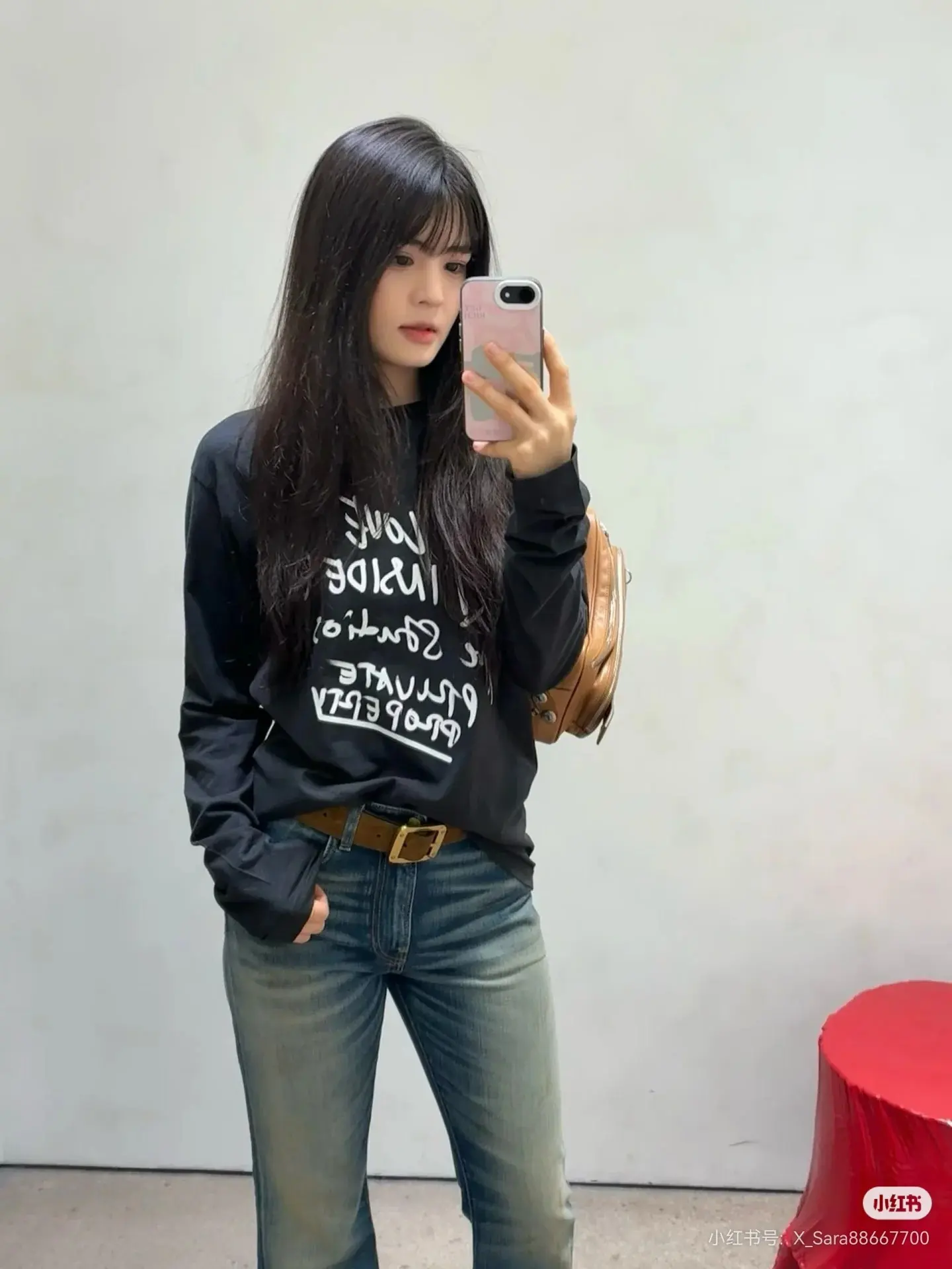 Acne Studios Slogan Print Long-Sleeve T-Shirt D14022441 — view 6
