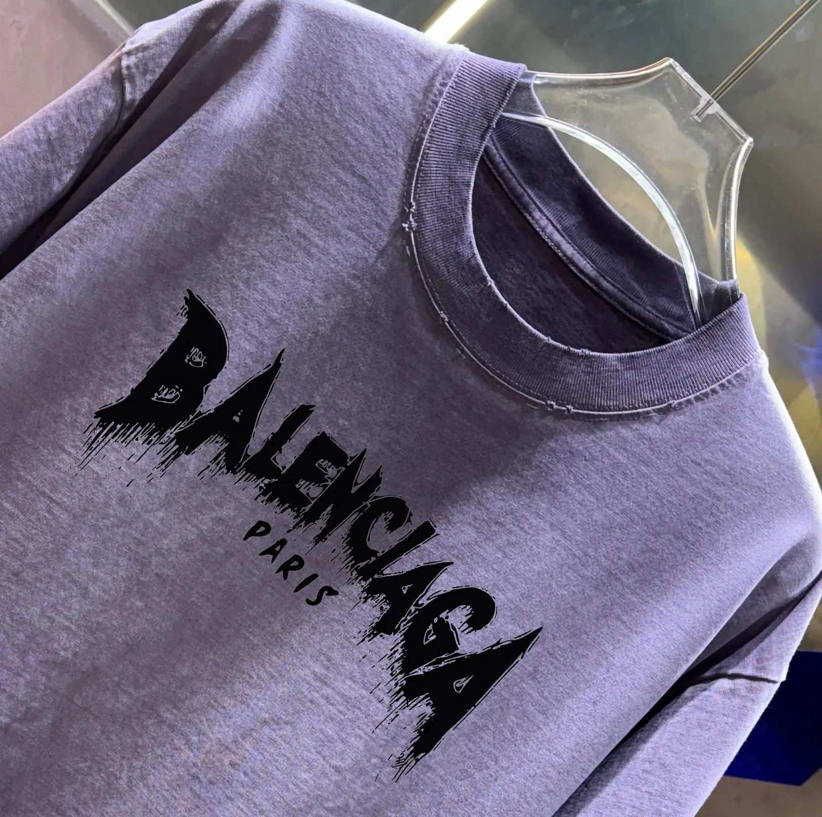 Logo Print Distressed Cotton T-Shirt D14013020 — view 2