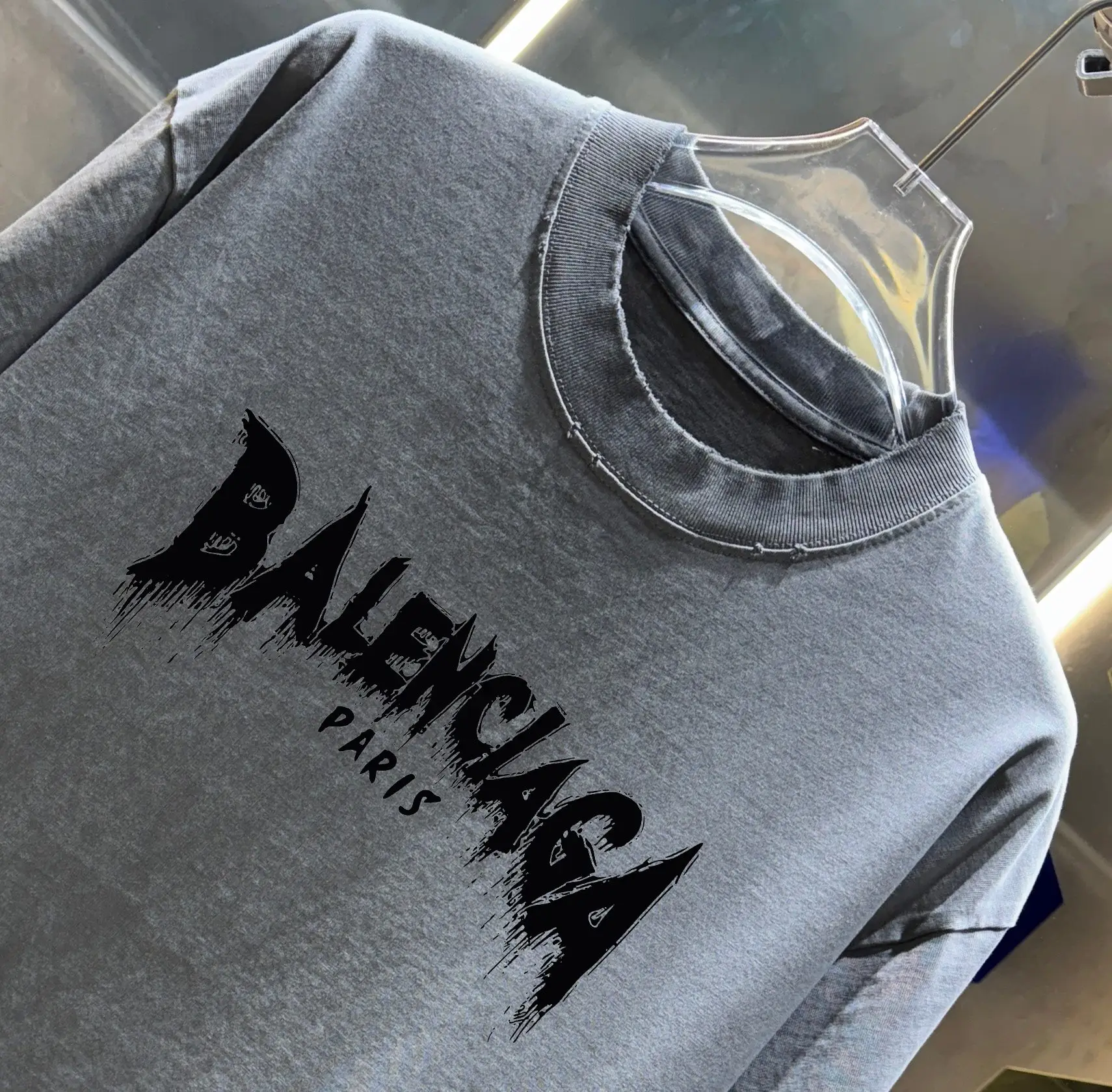 Distressed Logo Oversized T-Shirt D14013019