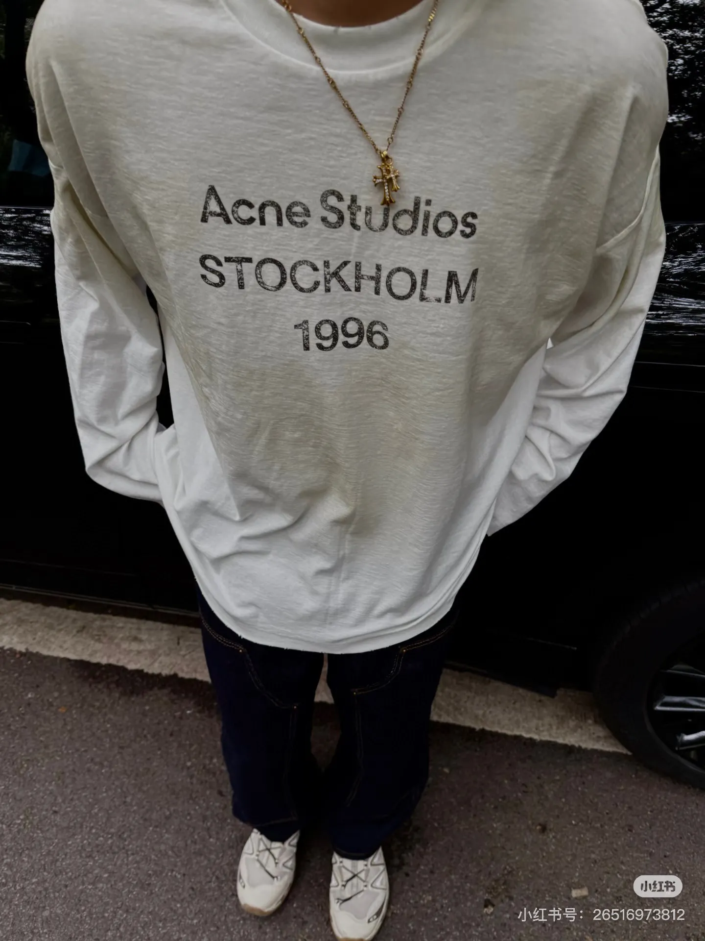 1996 Logo Distressed Long-Sleeve T-Shirt D14022536 — view 6