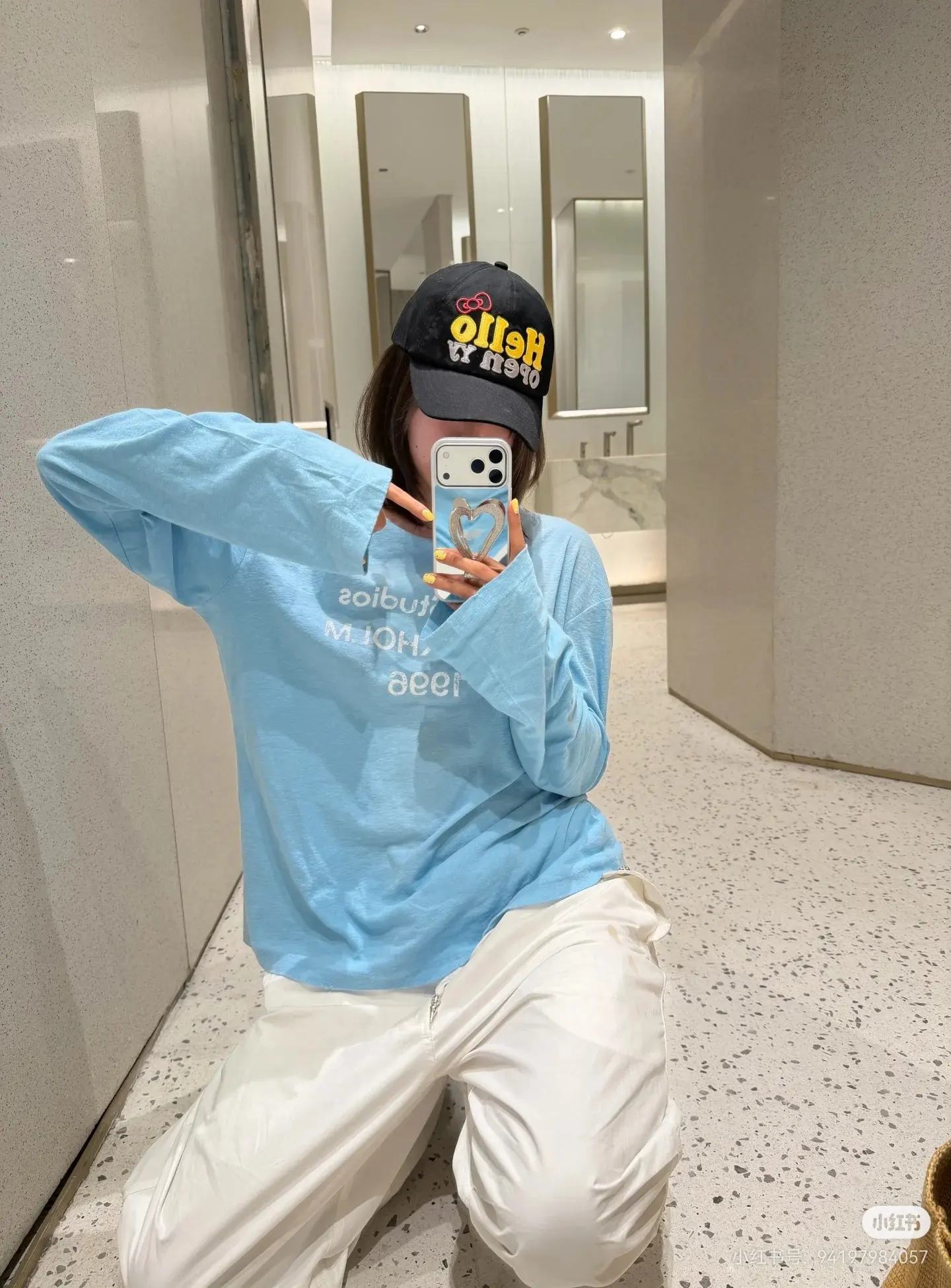 1996 Logo Distressed Long-Sleeve T-Shirt D14022531 — view 2