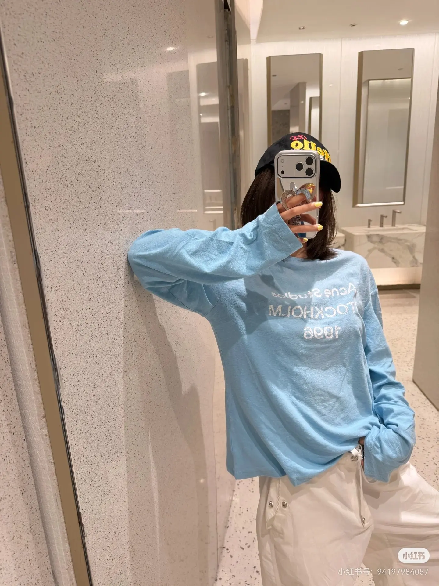 1996 Logo Distressed Long-Sleeve T-Shirt D14022531 — view 6