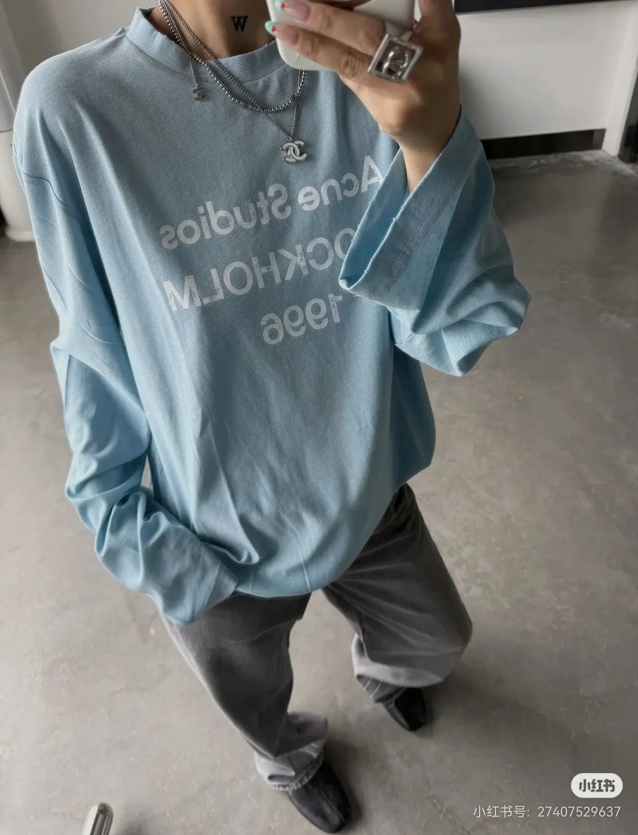 1996 Logo Distressed Long-Sleeve T-Shirt D14022531 — view 8