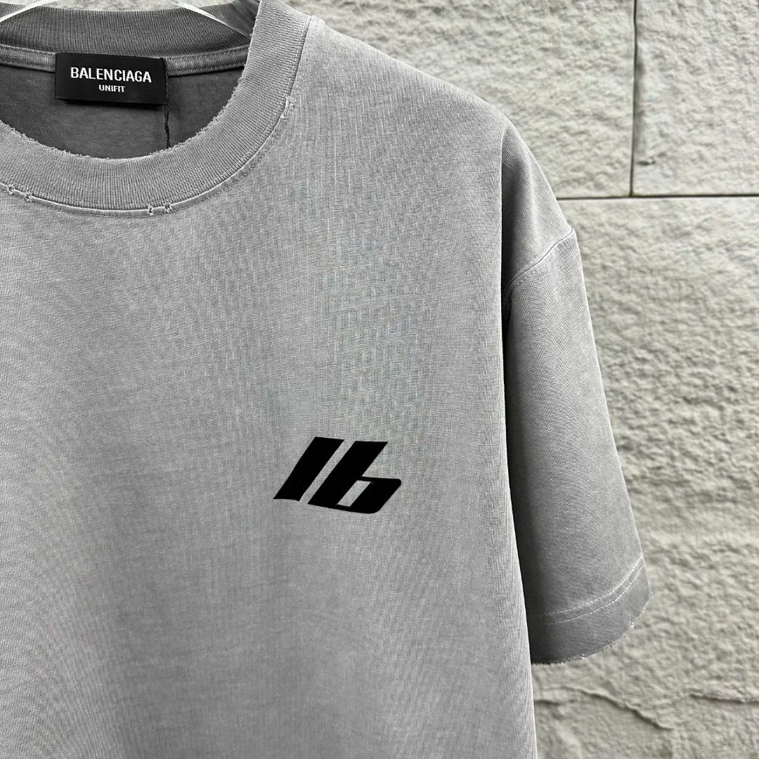 Logo-Flocked Distressed Washed Cotton T-Shirt D14512086 — view 6