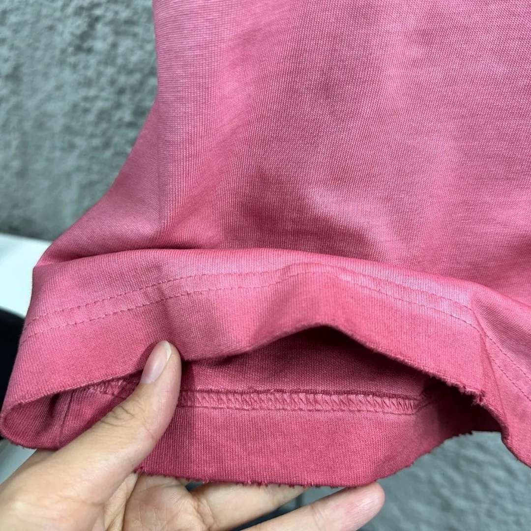 Logo Flocked Distressed Cotton T-Shirt D14512082 — view 6