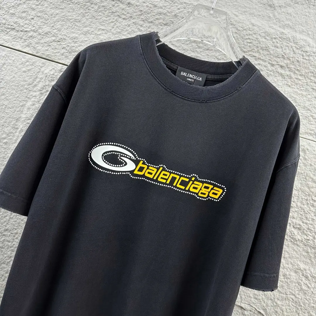Logo Embellished Distressed Cotton T-Shirt D14512079 — view 4