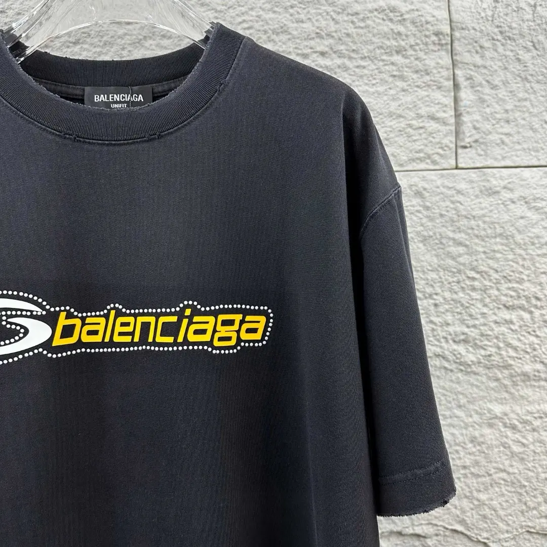 Logo Embellished Distressed Cotton T-Shirt D14512079 — view 5