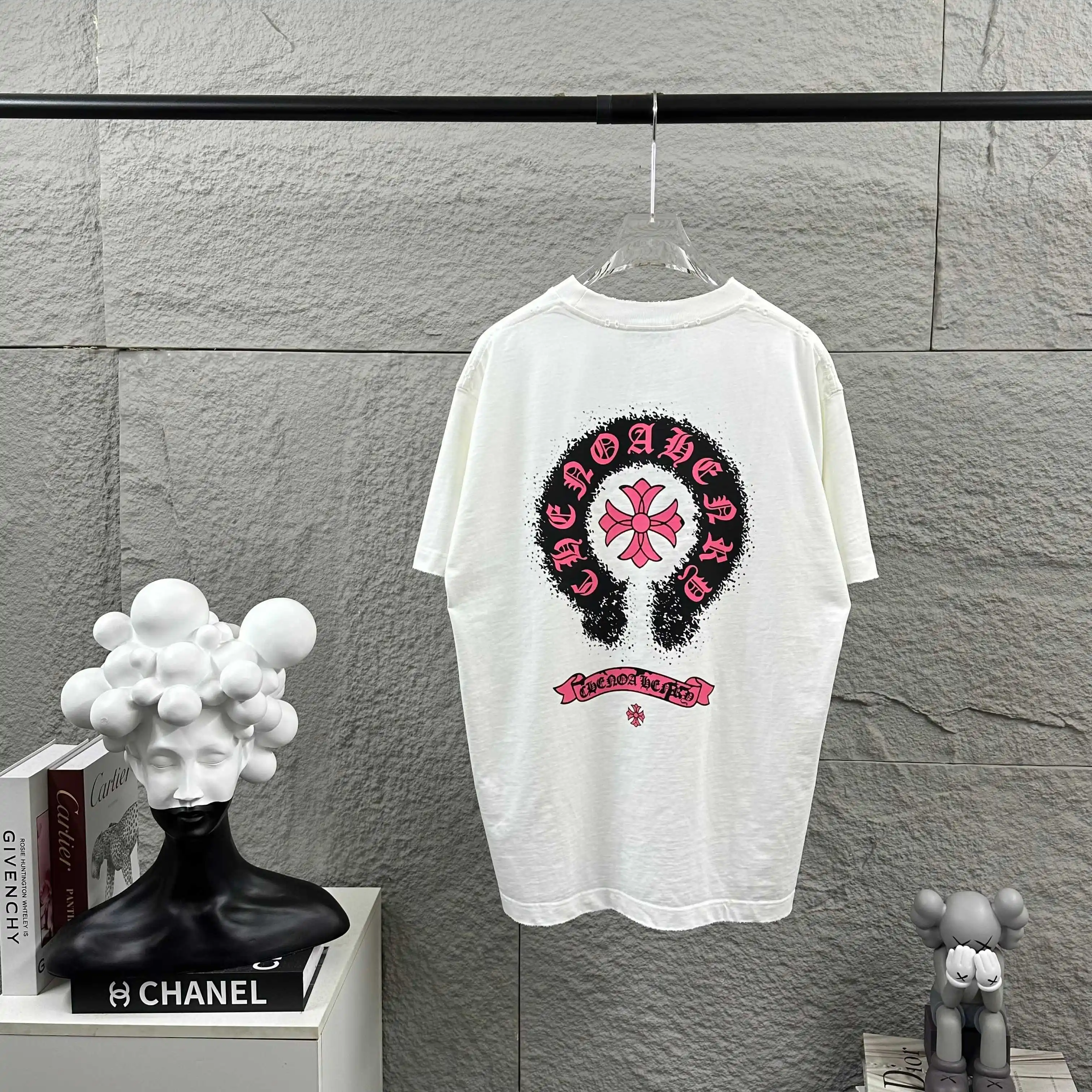 Distressed Logo Graphic Cotton T-Shirt D14512096