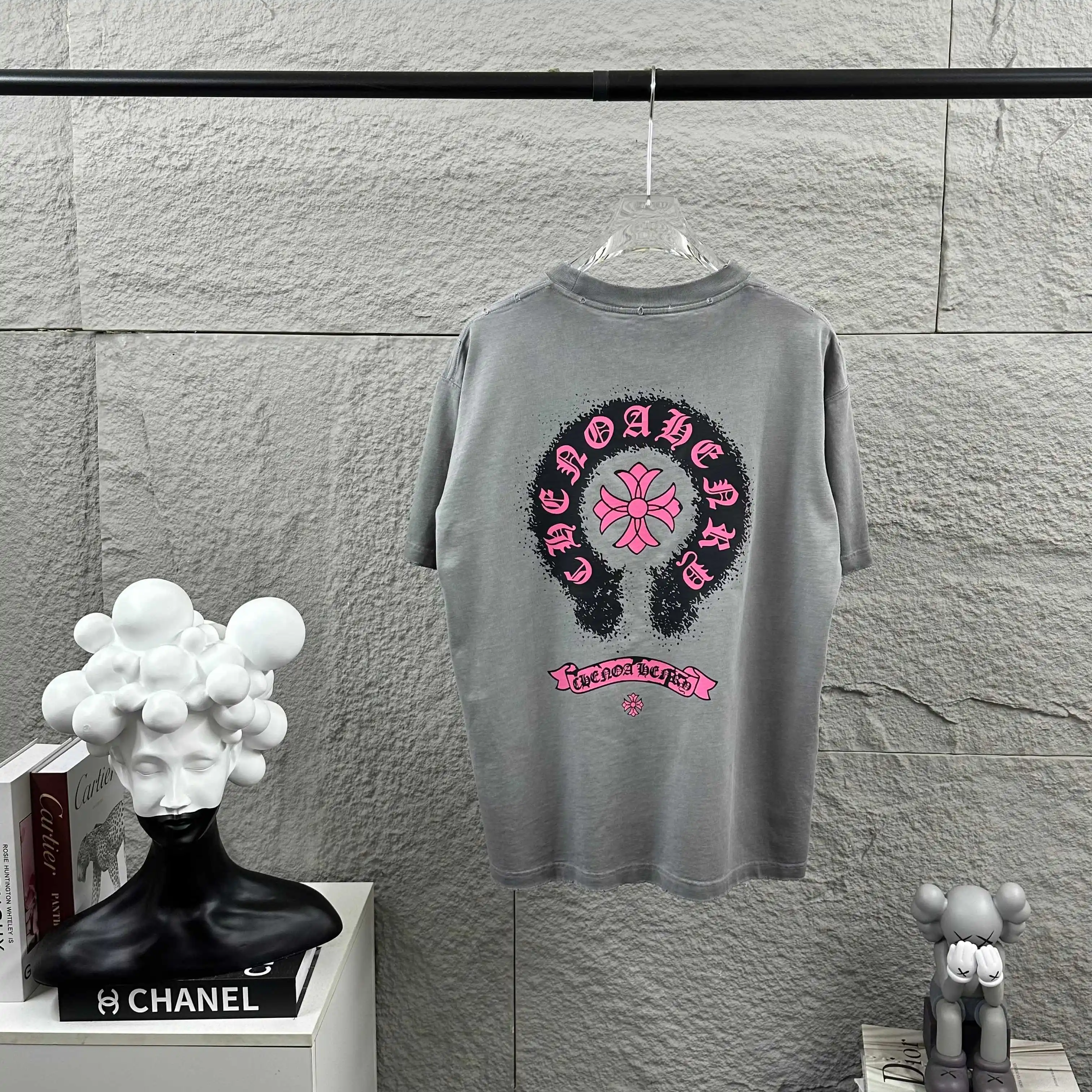 Distressed Logo Print Cotton T-Shirt D14512098