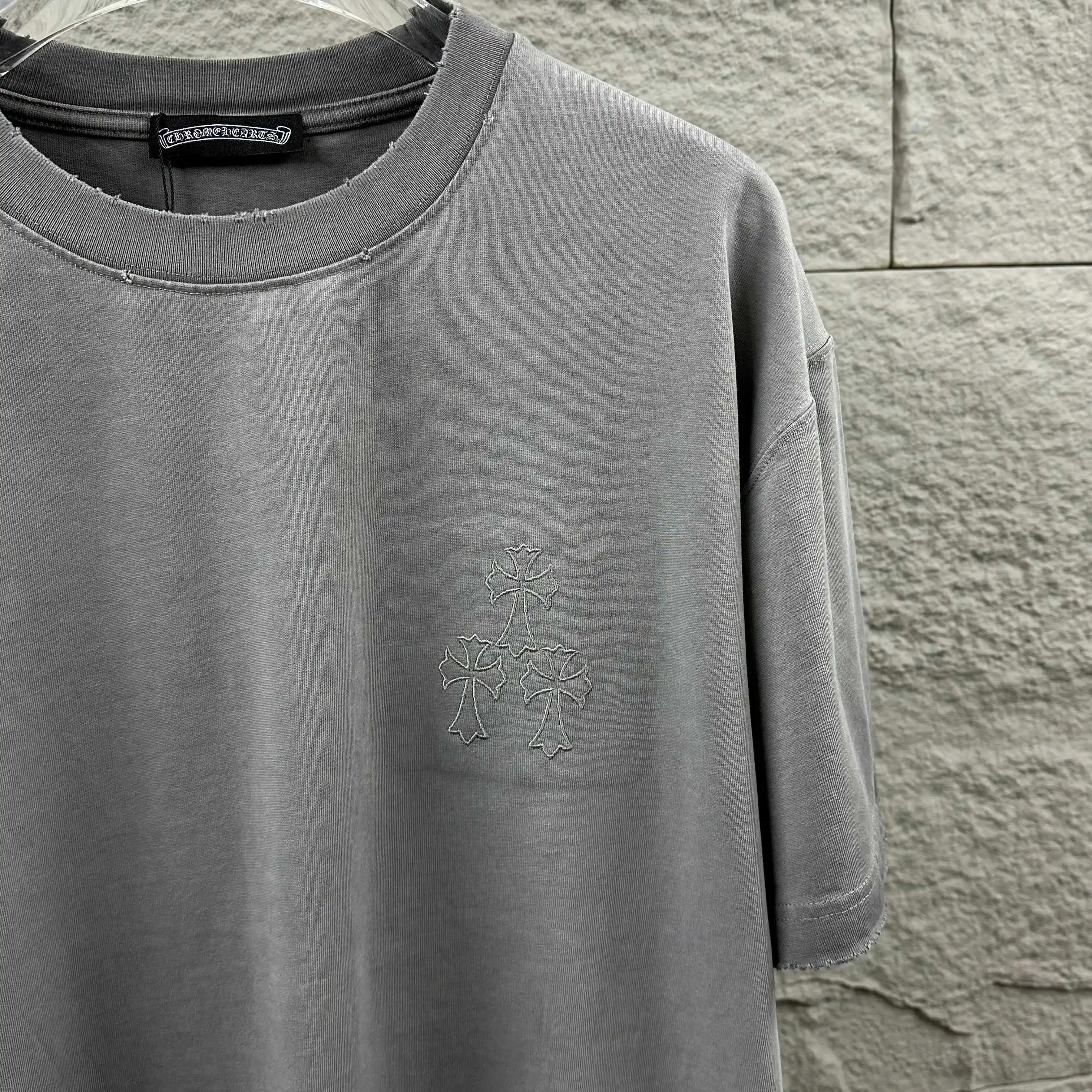Distressed Logo Print Cotton T-Shirt D14512098 — view 4