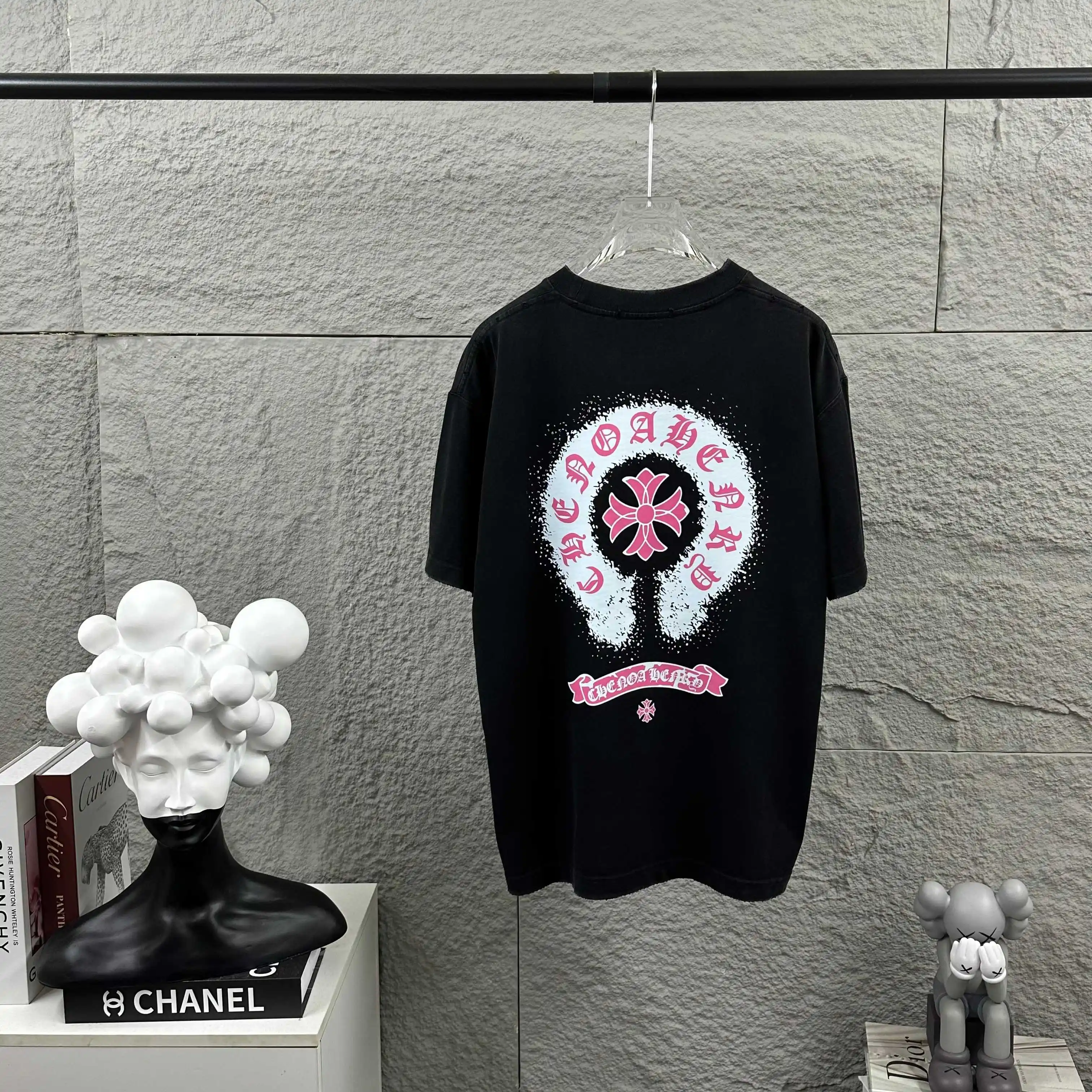 Distressed Graphic Print Cotton T-Shirt D14512097