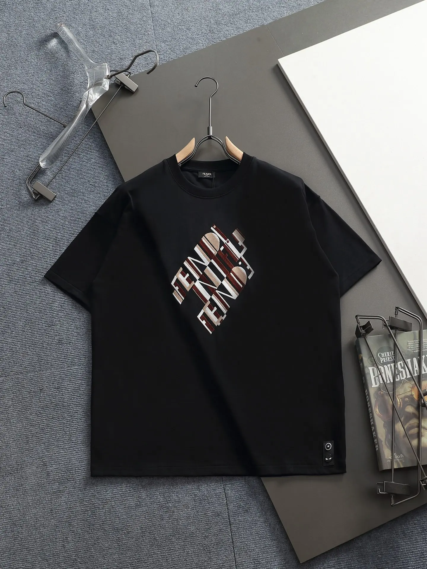 Logo Embroidered Cotton-Jersey T-Shirt D14514006