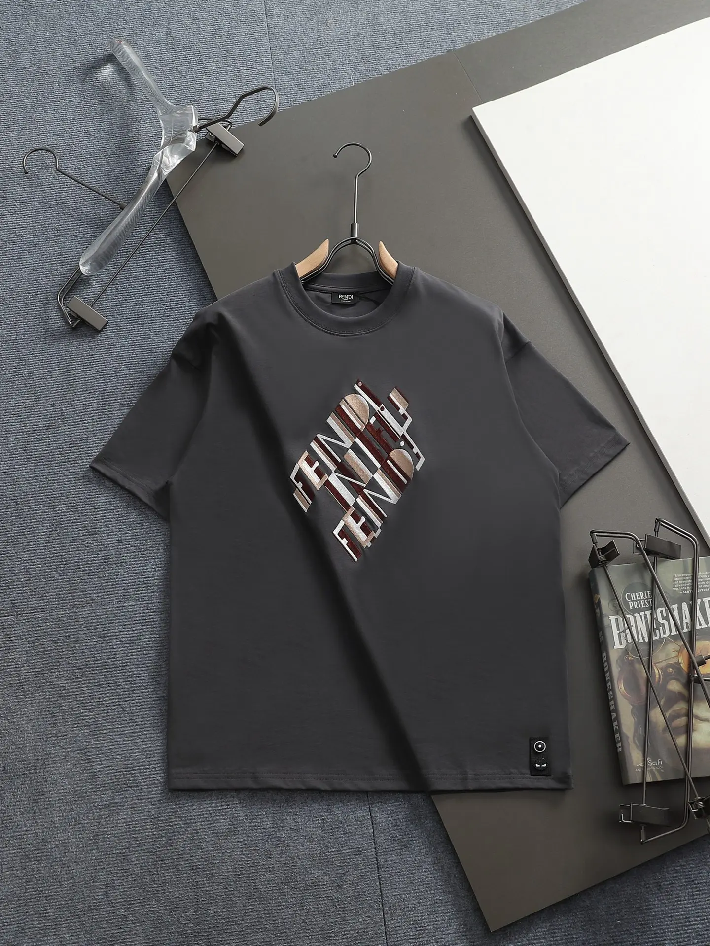 Logo-Embroidered Cotton-Jersey T-Shirt D14514007
