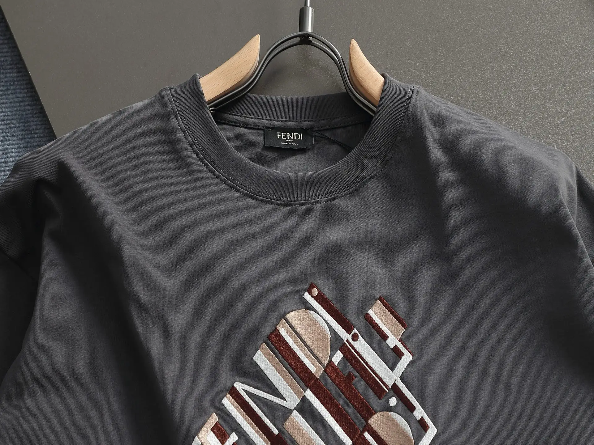 Logo-Embroidered Cotton-Jersey T-Shirt D14514007 — view 2