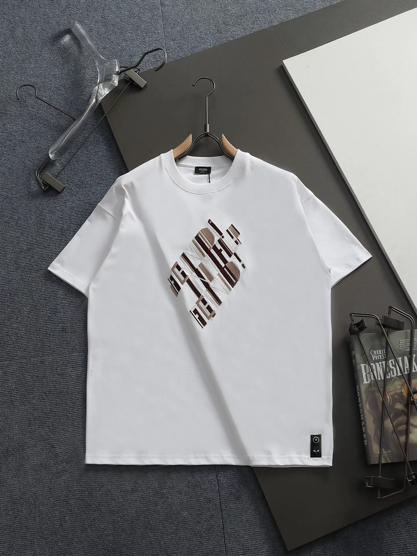 Logo Embroidered Cotton-Jersey T-Shirt D14514008