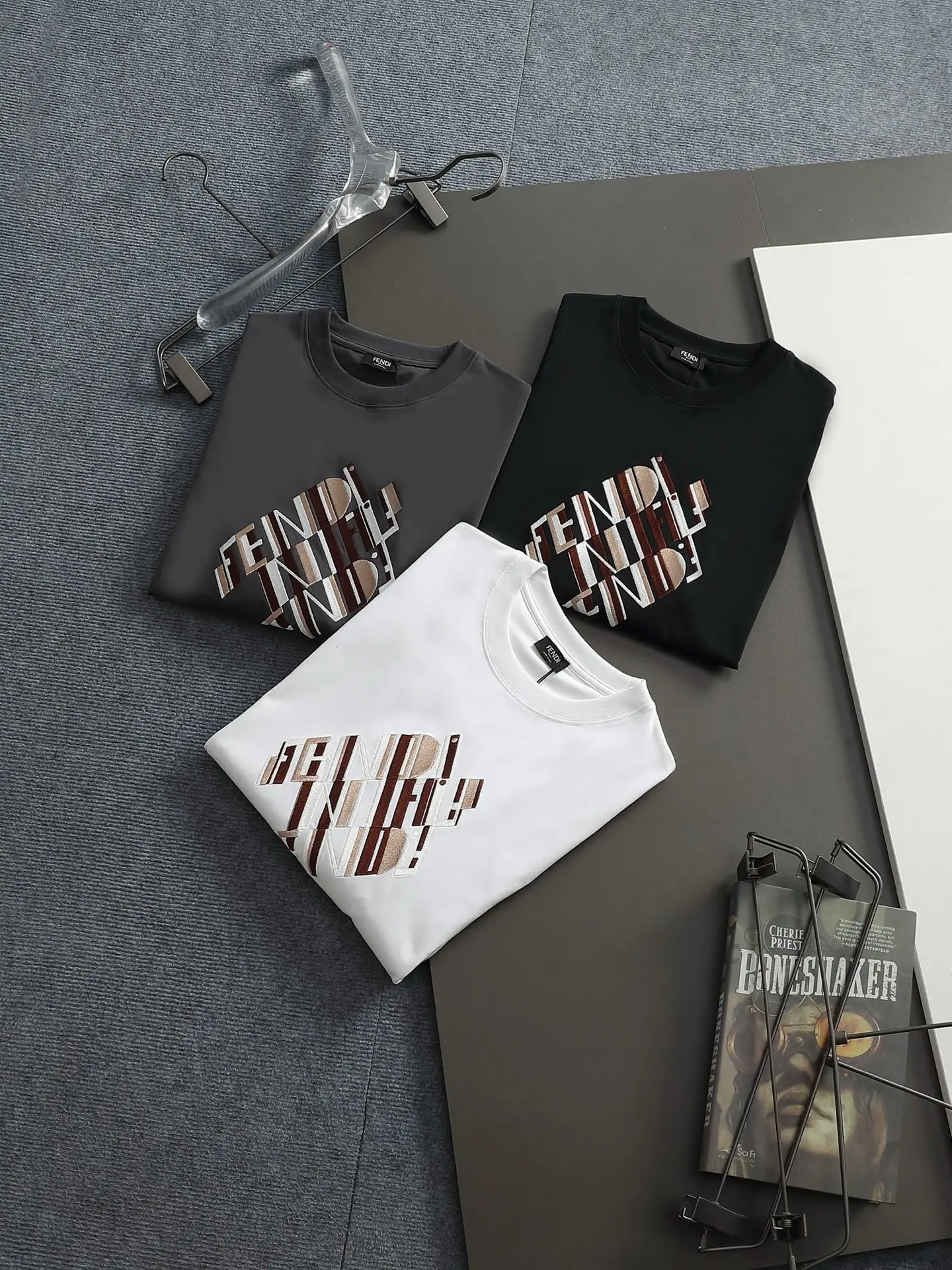 Logo Embroidered Cotton-Jersey T-Shirt D14514008 — view 12