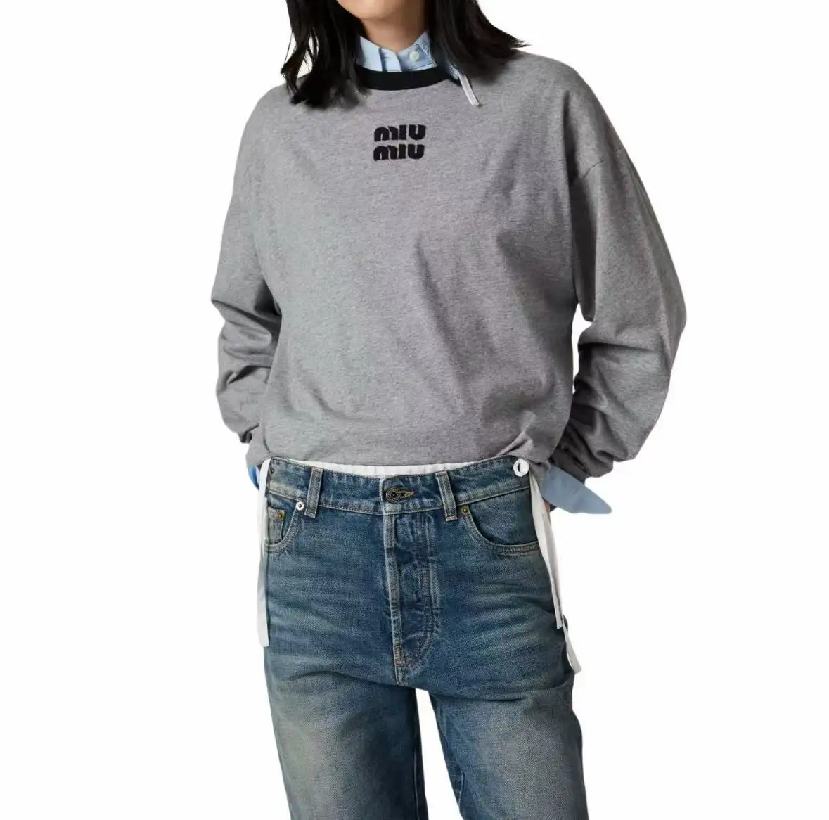 Logo Embroidered Long-Sleeve T-Shirt D14522378 — view 2