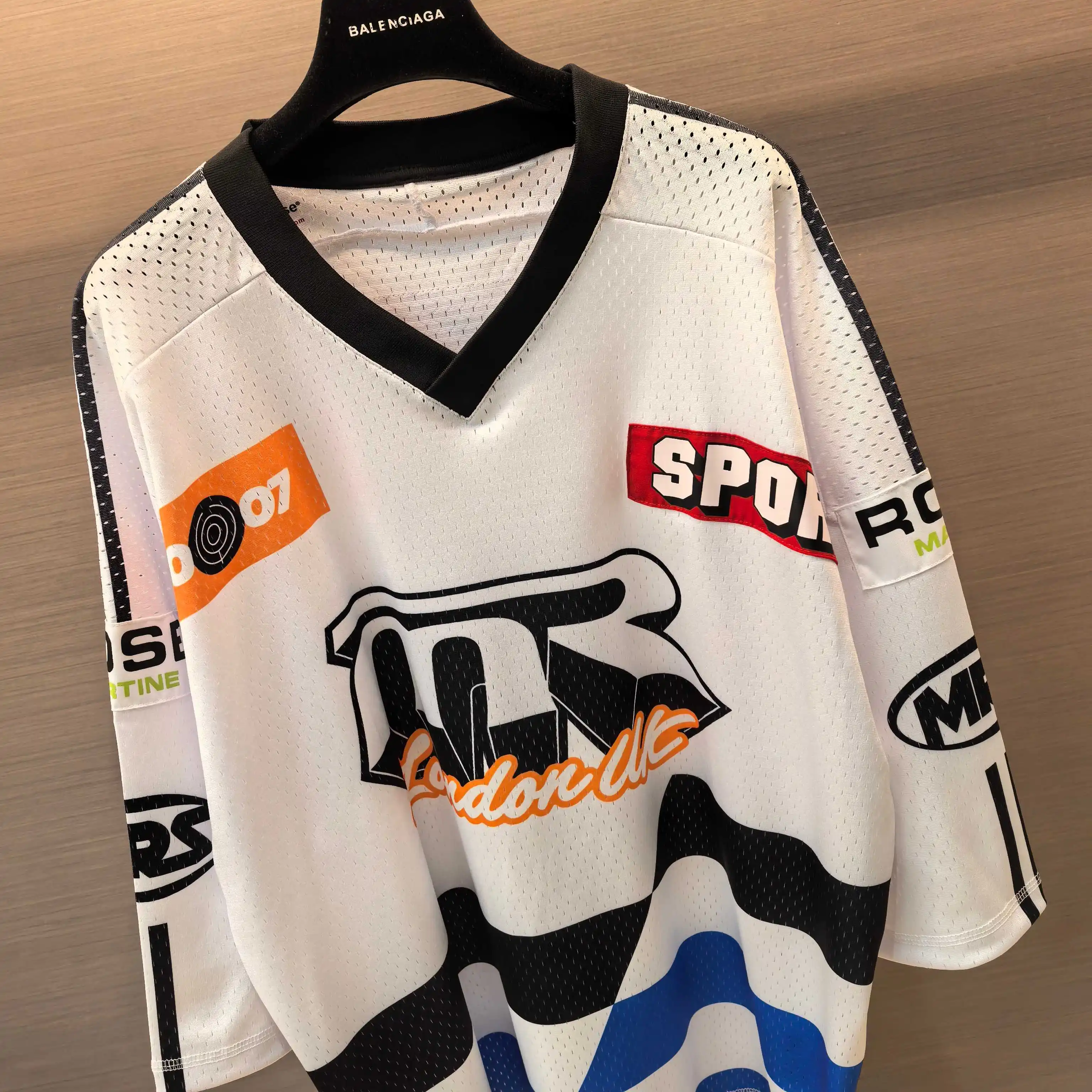 Martine Rose Oversized Striped Football Jersey D14522491 — view 4