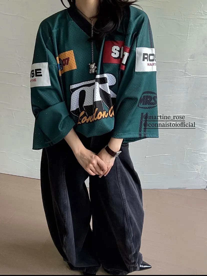 Martine Rose Oversized Graphic Mesh Football Jersey D14522495 — view 2