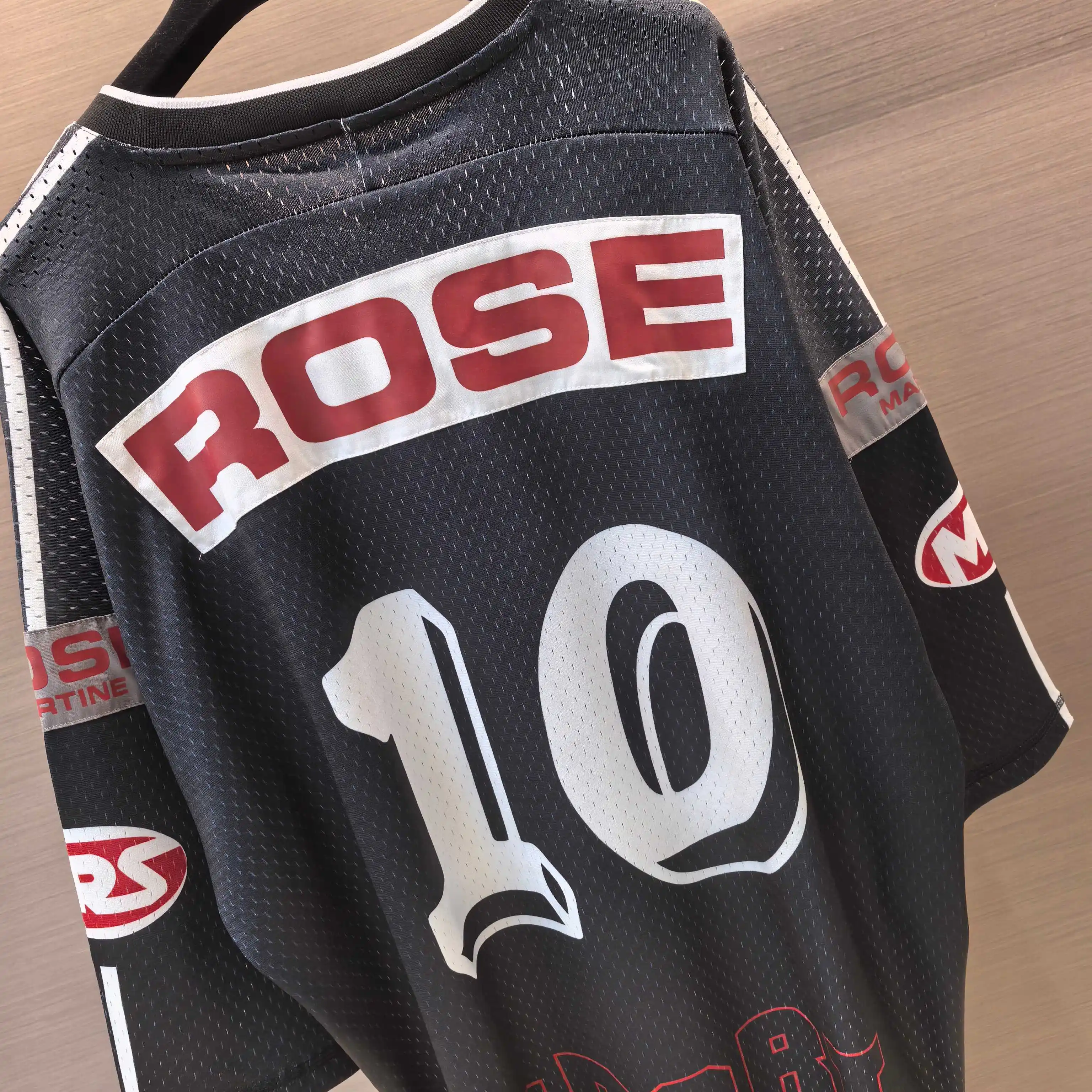 Oversized Logo-Print Mesh Football Jersey D14522493 — view 6
