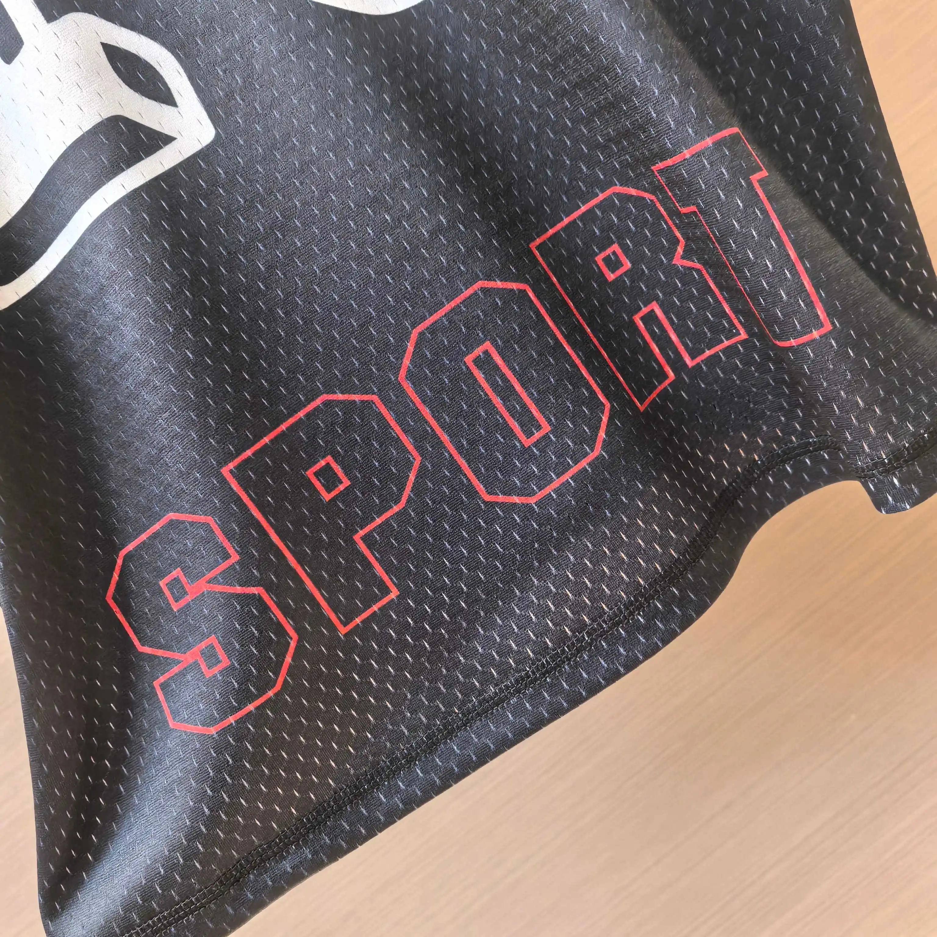 Oversized Logo-Print Mesh Football Jersey D14522493 — view 7