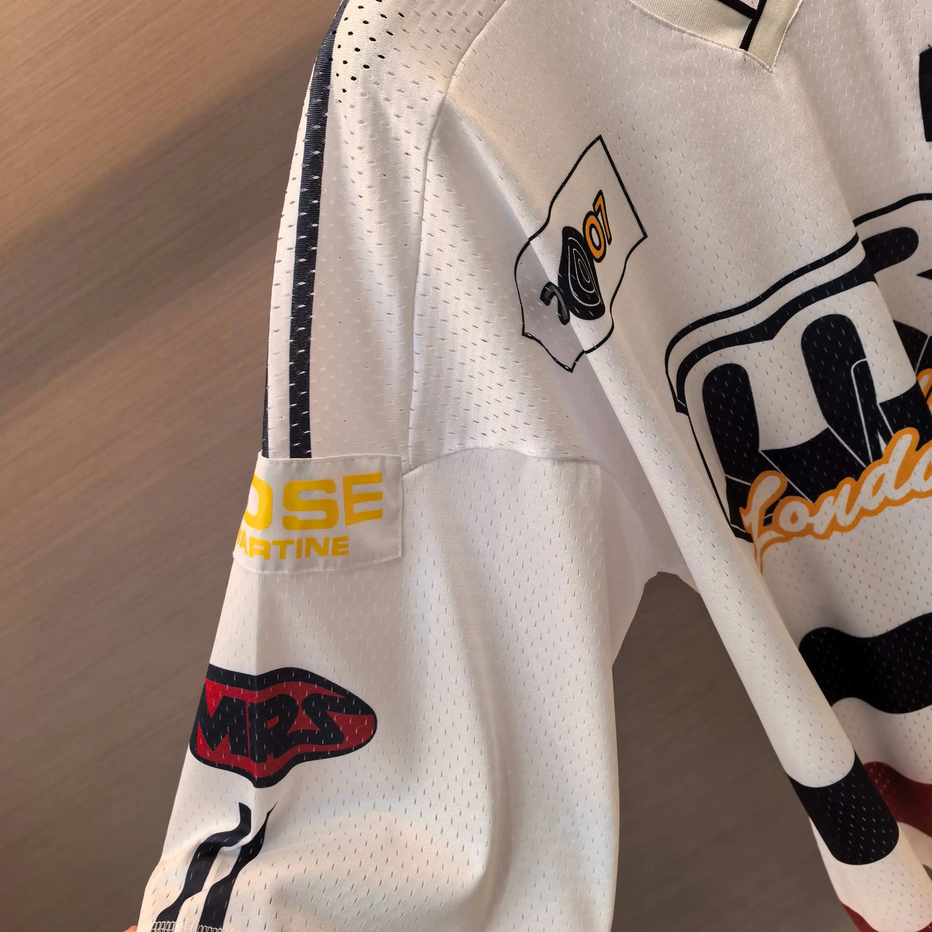 Oversized Striped Mesh Football Jersey D14522489 — view 8
