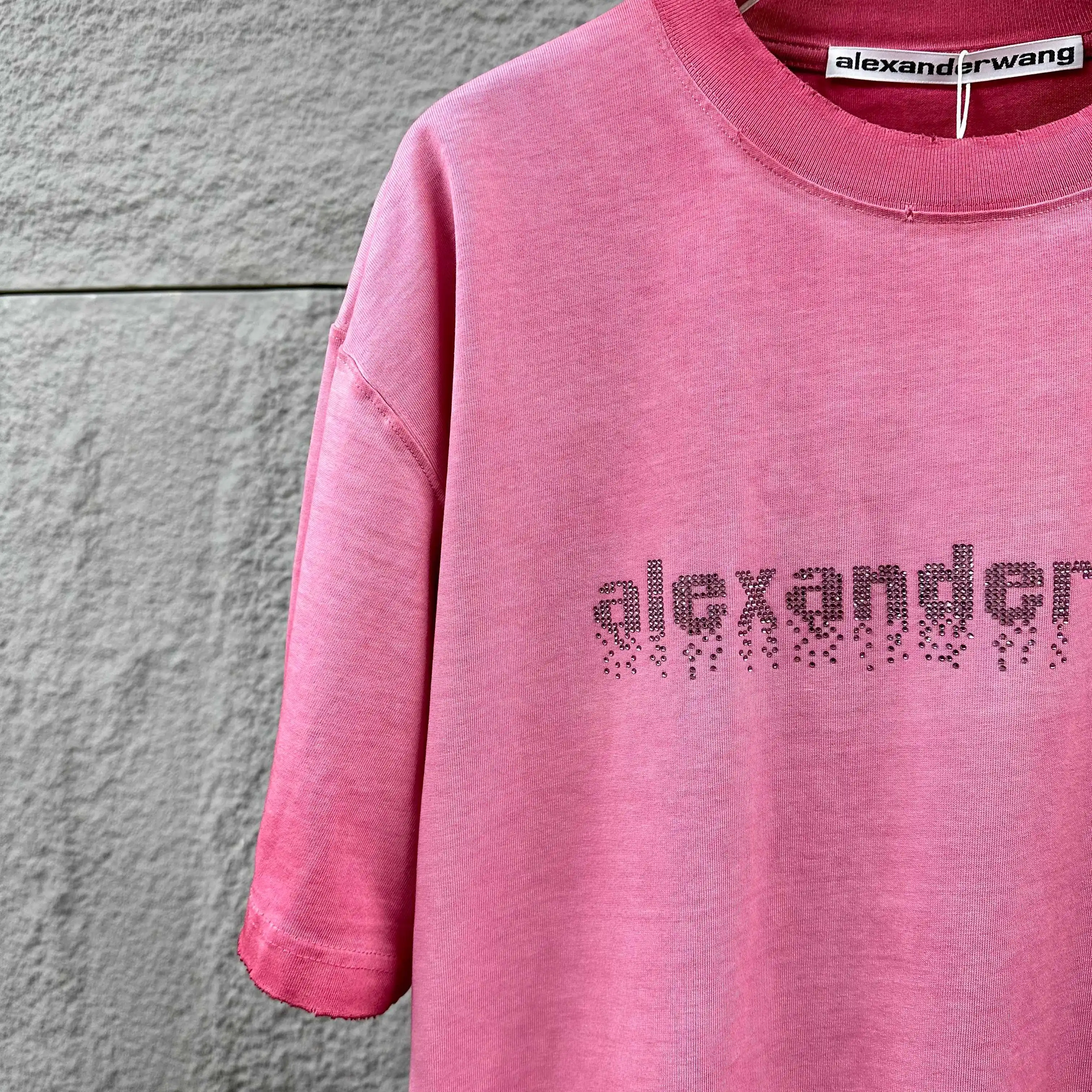 Crystal Logo Distressed Cotton T-Shirt D14512090 — view 3