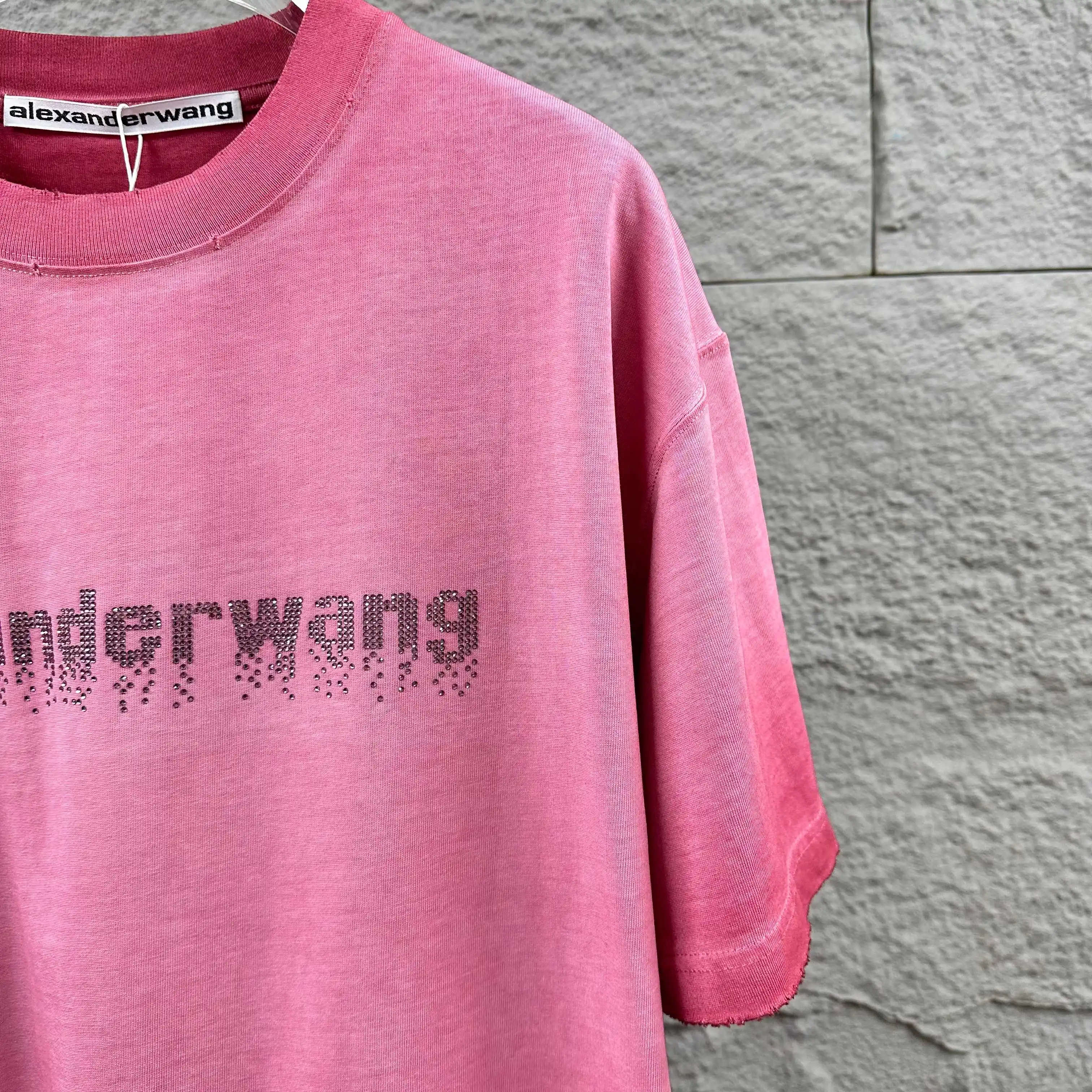 Crystal Logo Distressed Cotton T-Shirt D14512090 — view 4