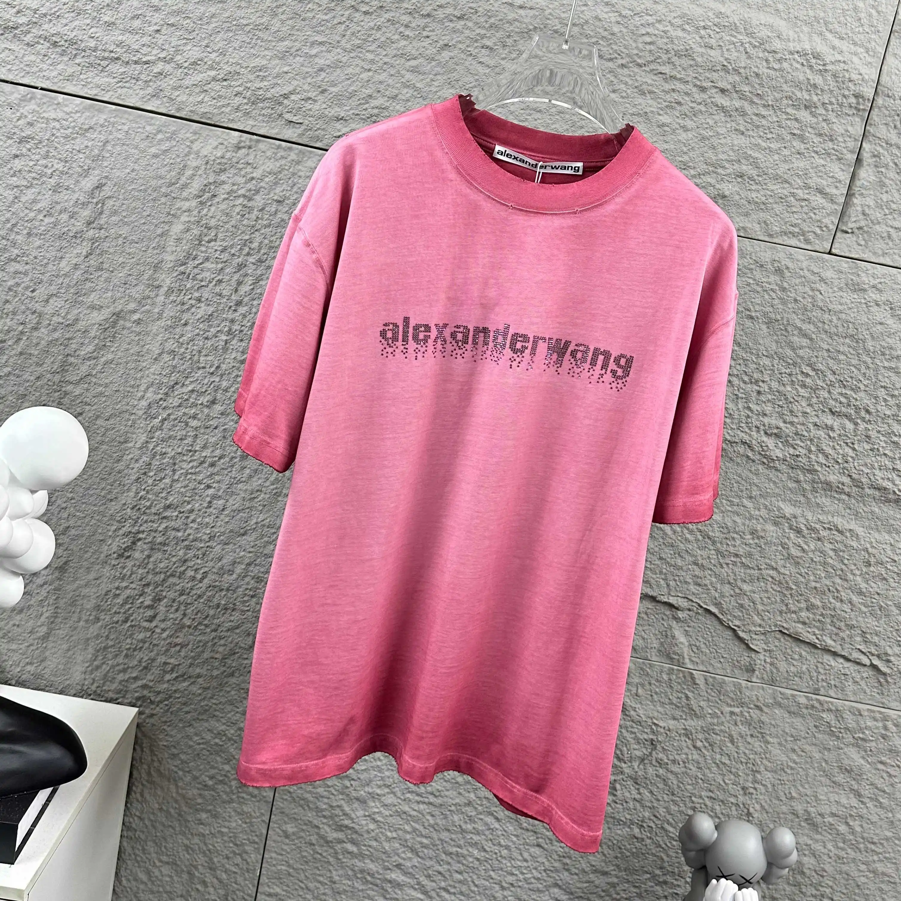 Crystal Logo Distressed Cotton T-Shirt D14512090 — view 6