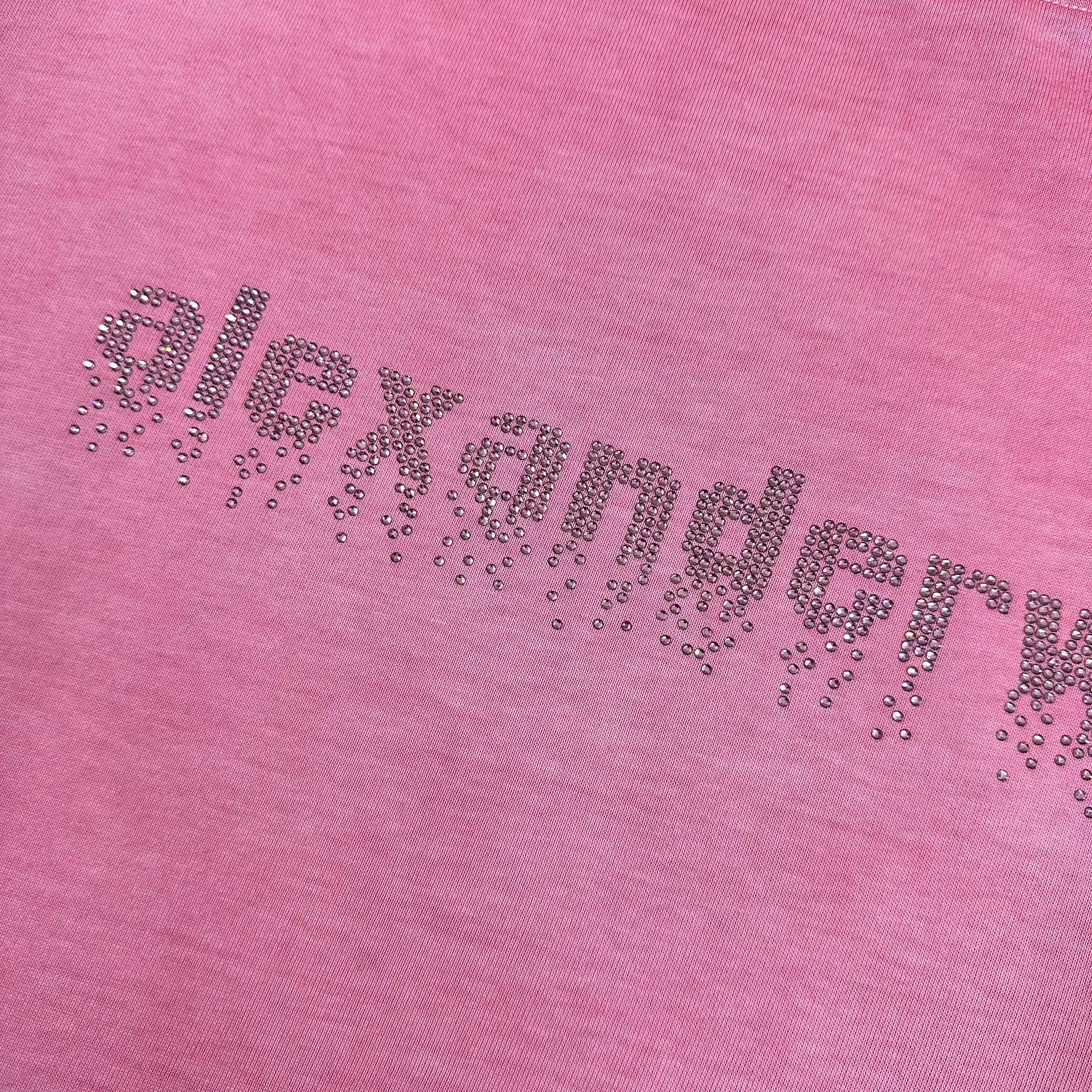 Crystal Logo Distressed Cotton T-Shirt D14512090 — view 7