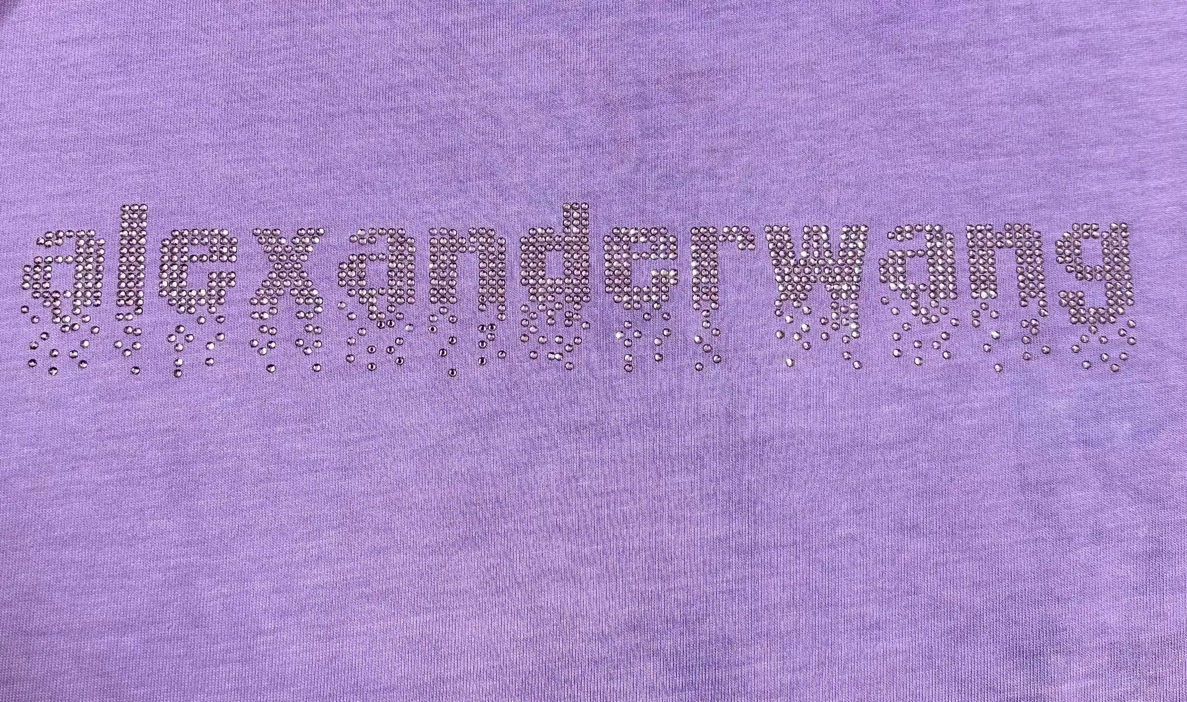 Hot-Fix Crystal Logo Washed Cotton T-Shirt D14512091 — view 8