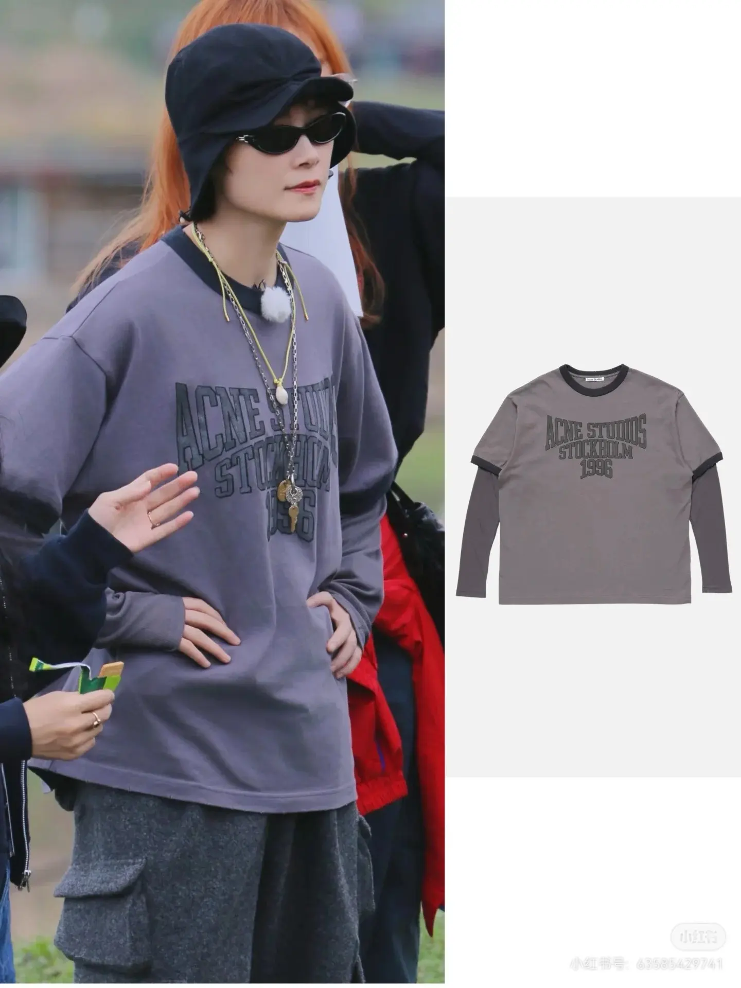 Acne Studios Layered Long-Sleeve Logo T-Shirt D15022445 — view 5