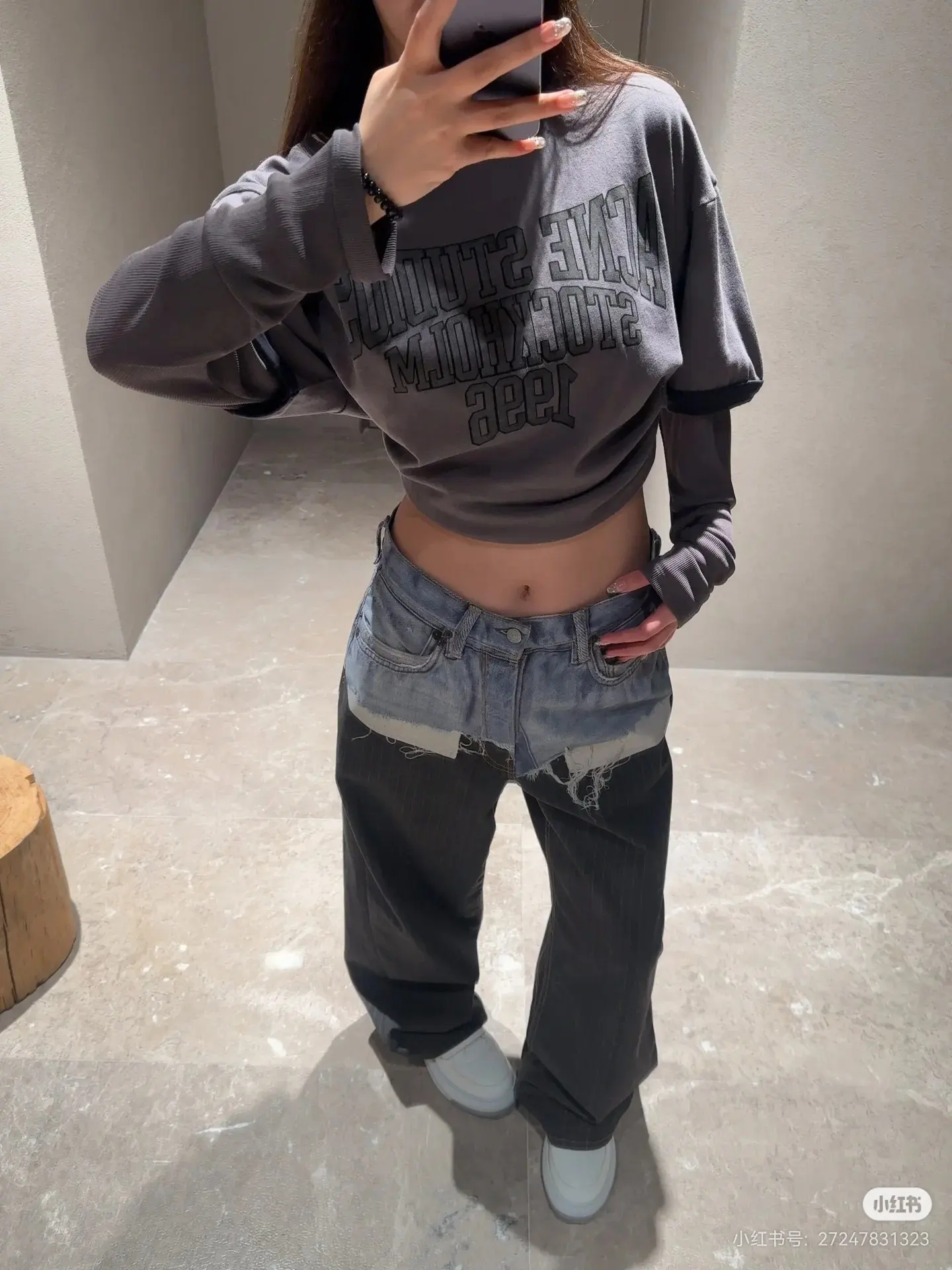 Acne Studios Layered-Look Logo Long-Sleeve T-Shirt D15022448 — view 7