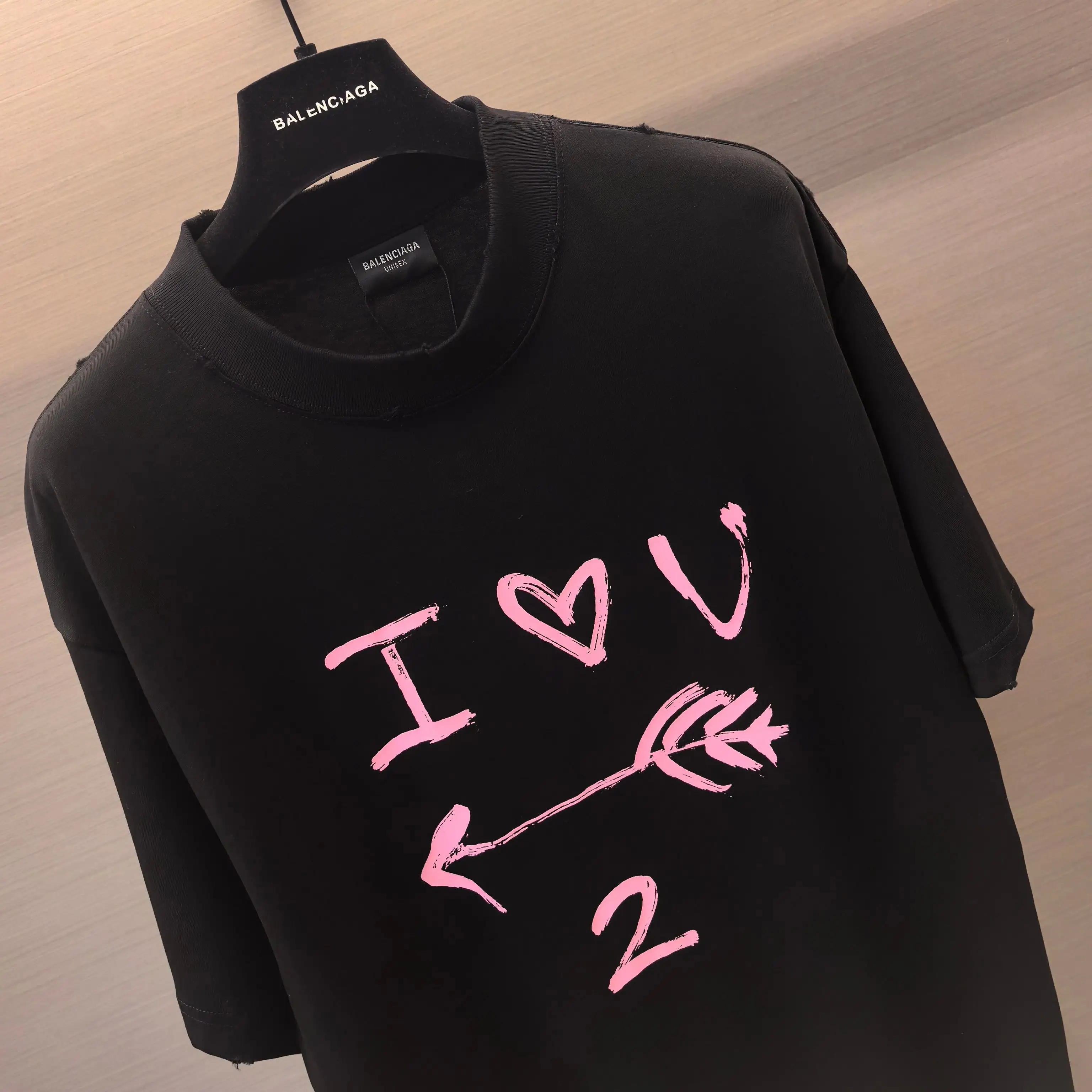 Valentine's Day Heart Print Oversized T-Shirt D15022316 — view 3