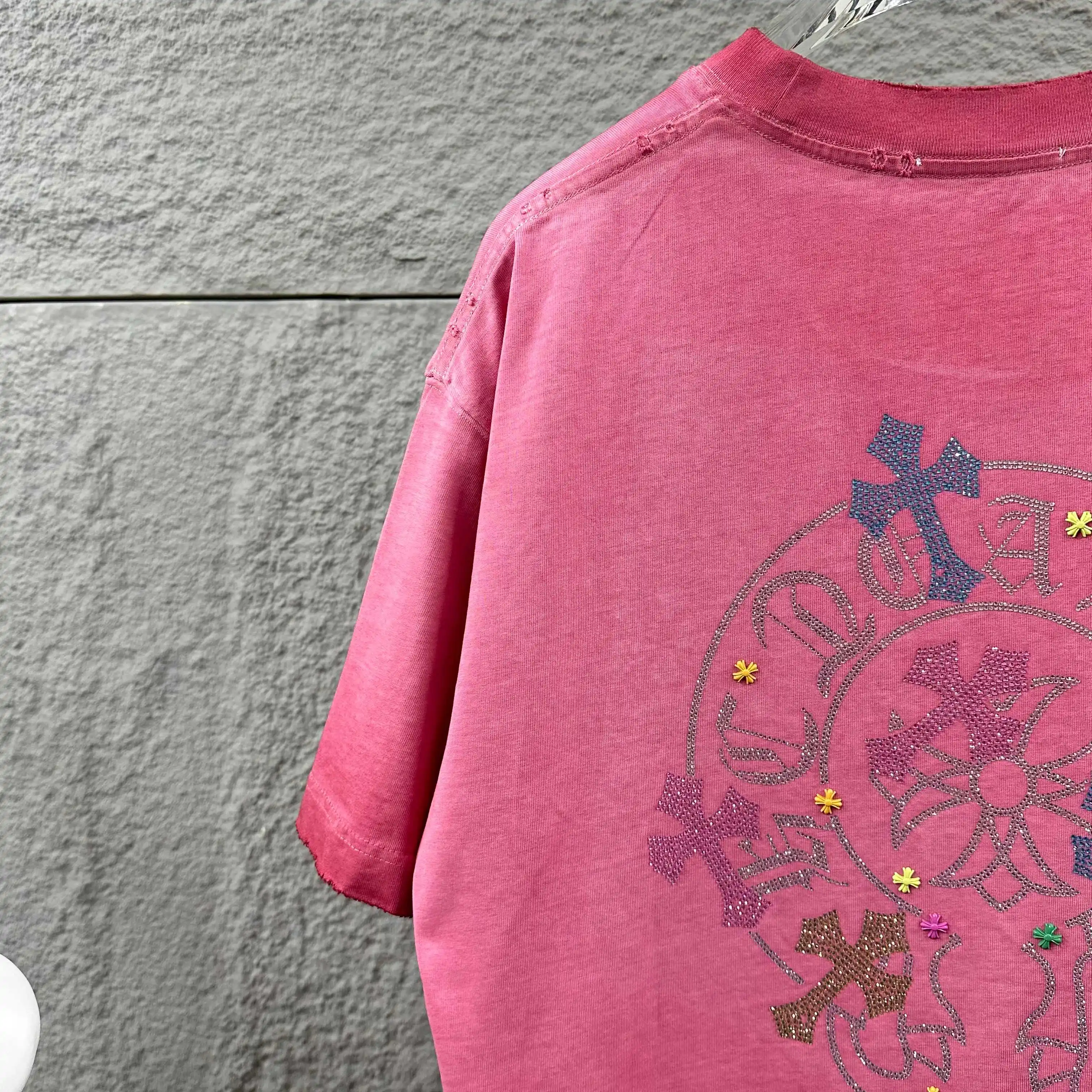 Embellished Distressed Cotton T-Shirt D15012076 — view 3