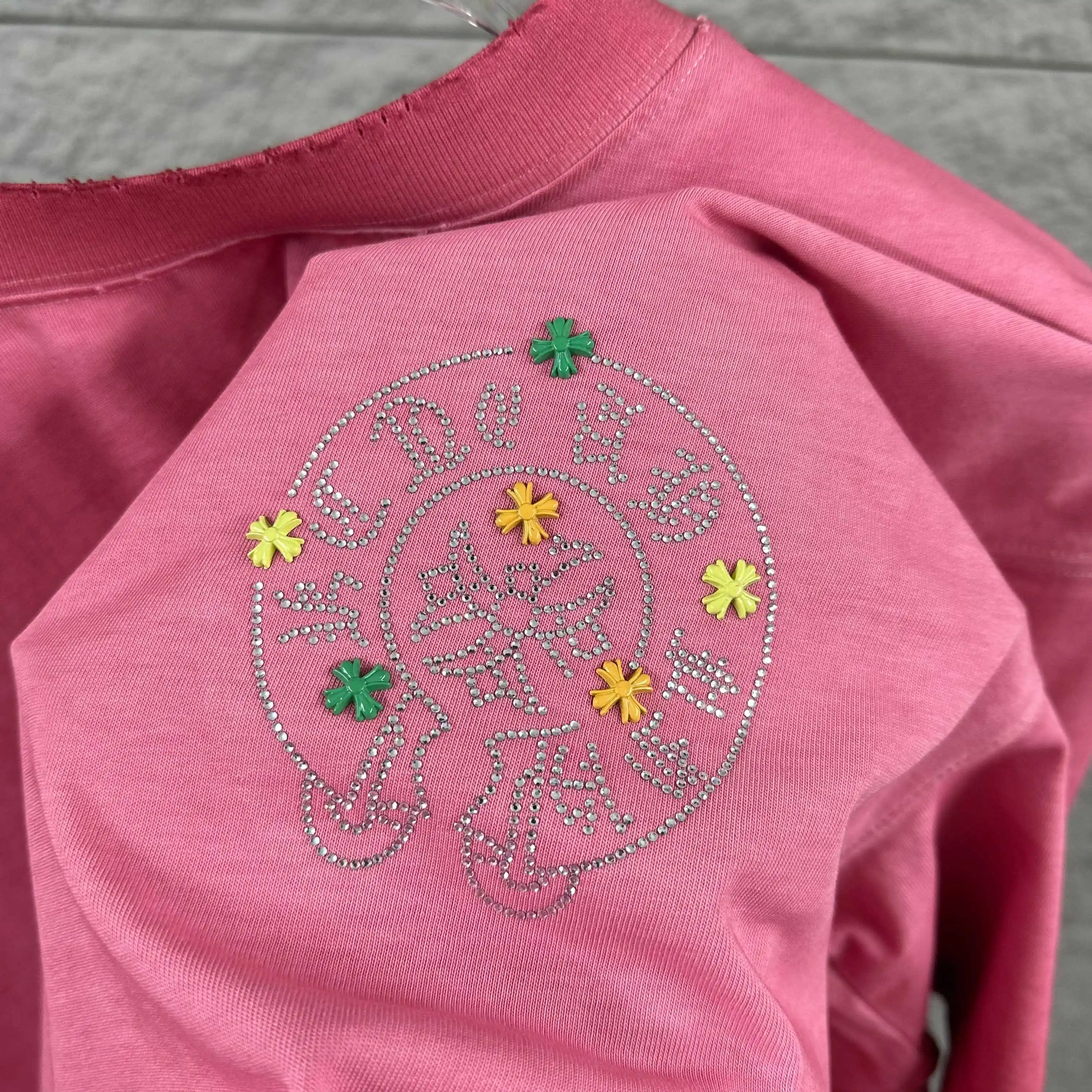 Embellished Distressed Cotton T-Shirt D15012076 — view 5