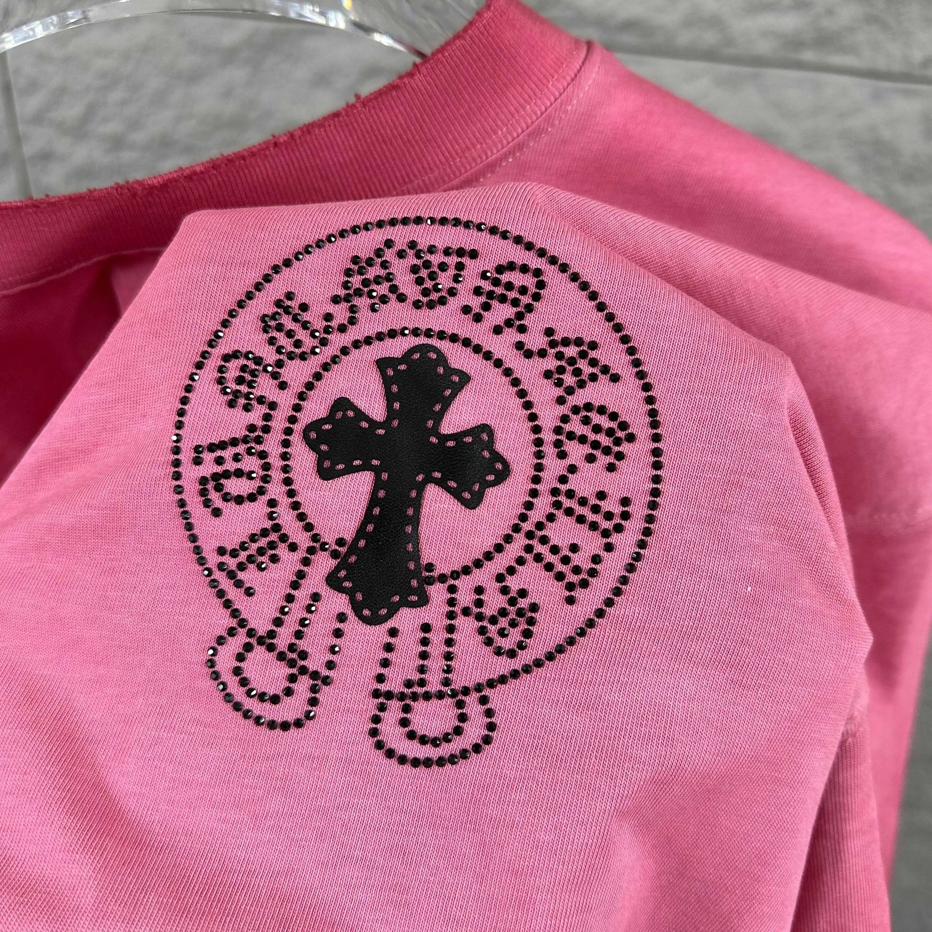 Embellished Distressed Cotton T-Shirt D15012095 — view 4