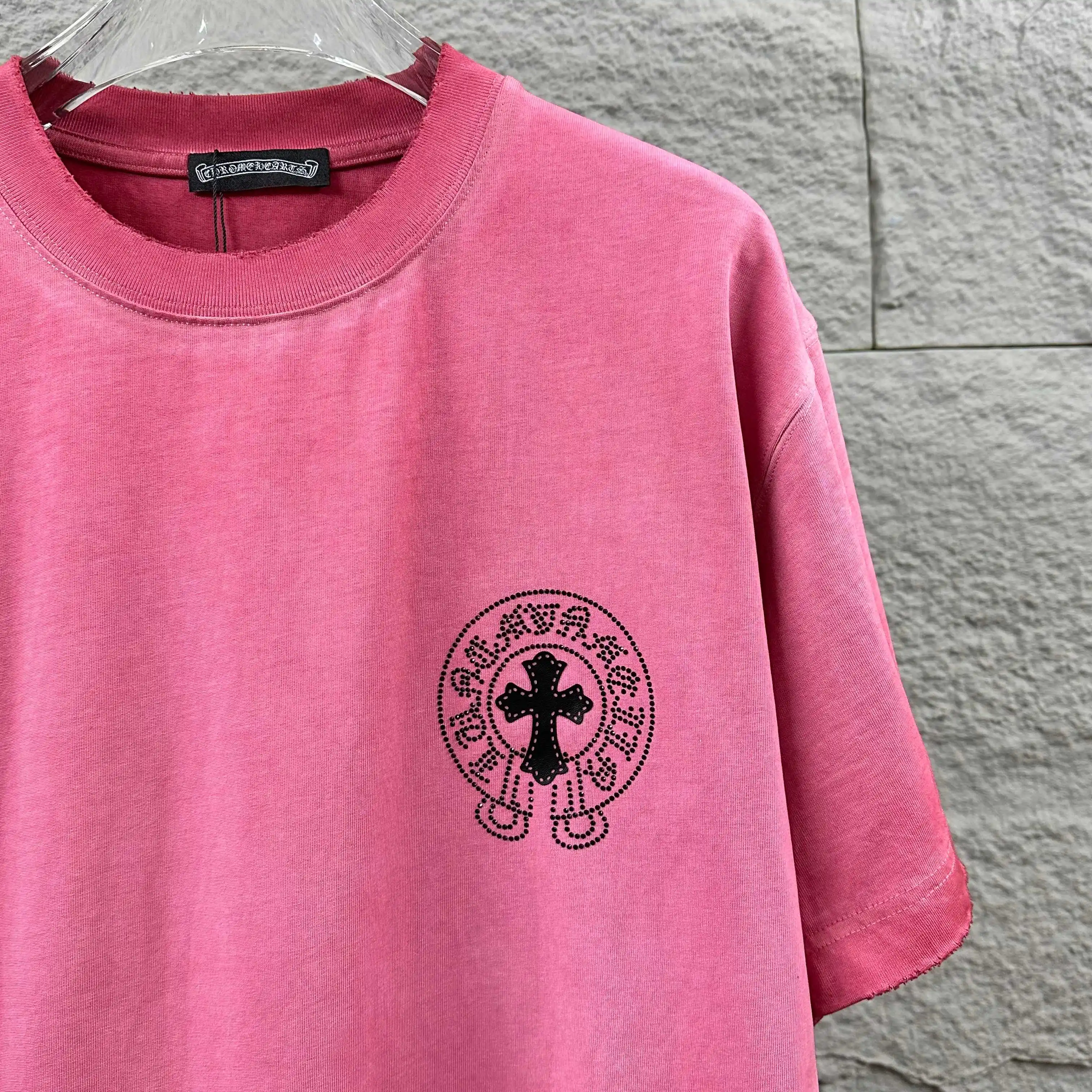 Embellished Distressed Cotton T-Shirt D15012095 — view 7