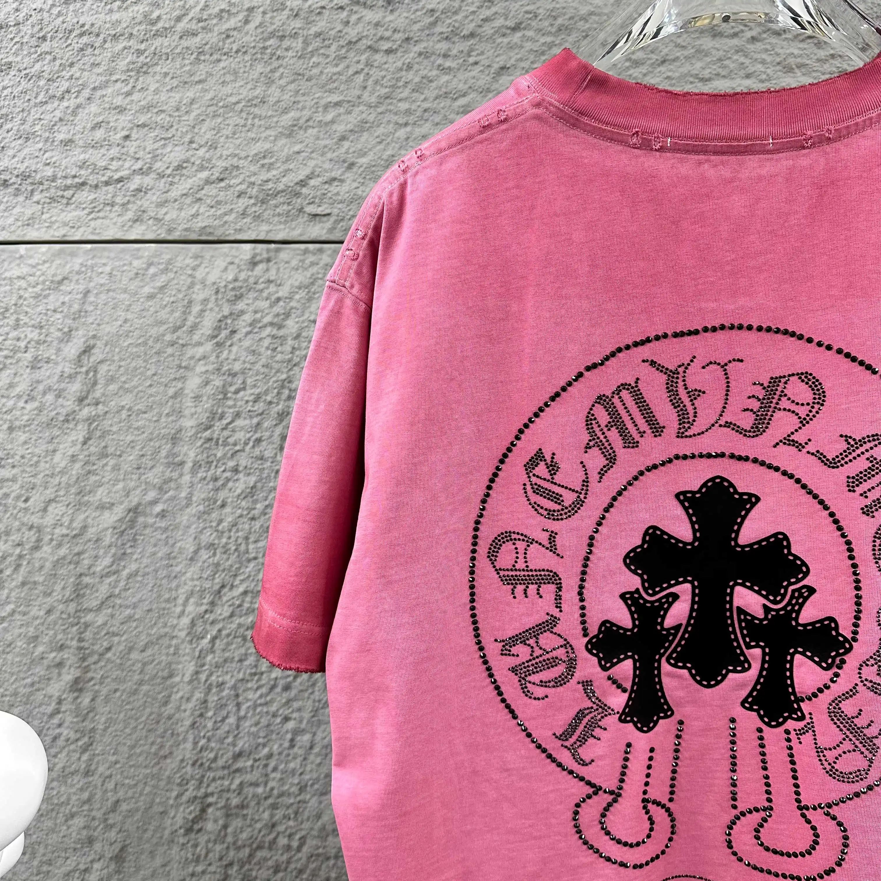 Embellished Distressed Cotton T-Shirt D15012095 — view 8