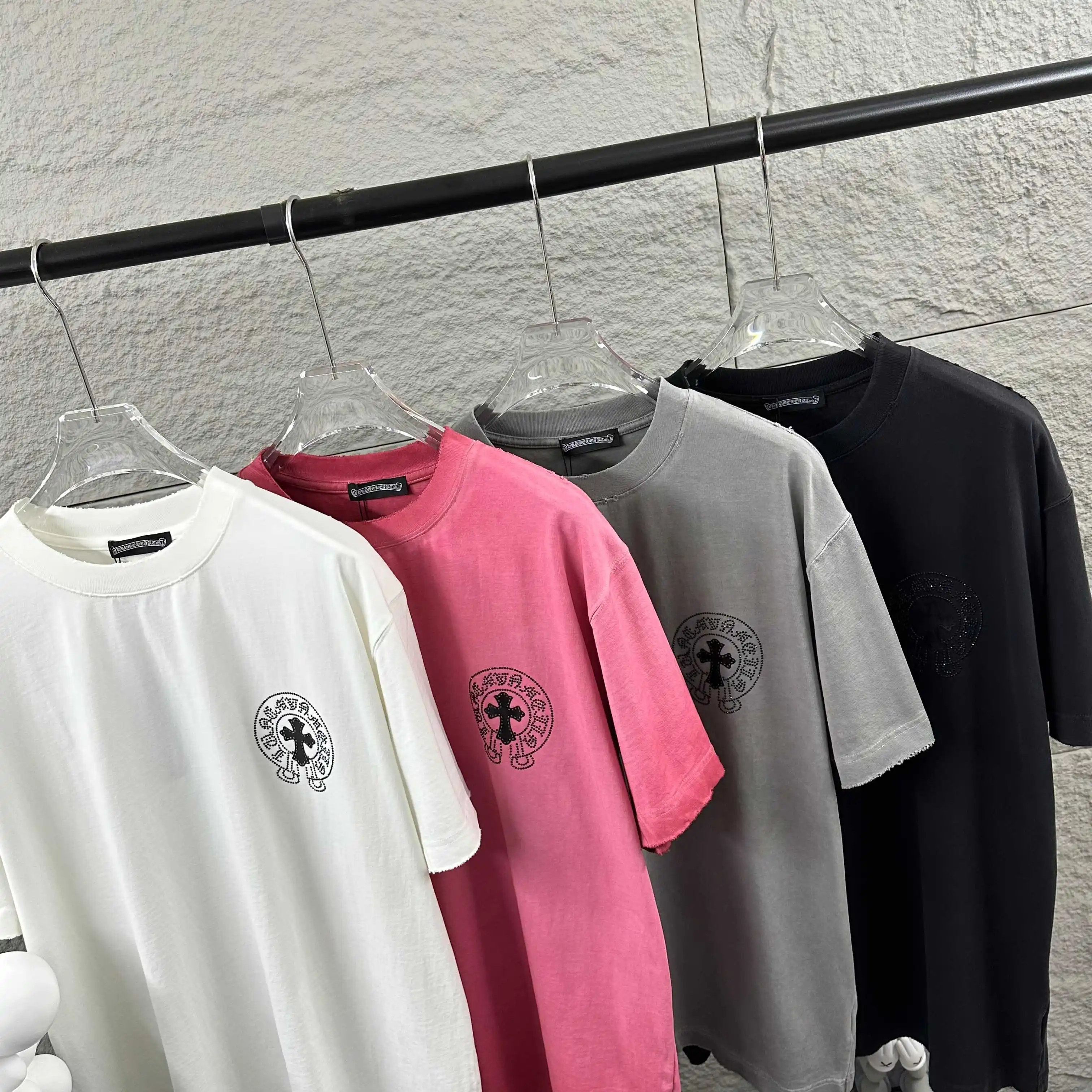 Embellished Distressed Cotton T-Shirt D15012095 — view 9