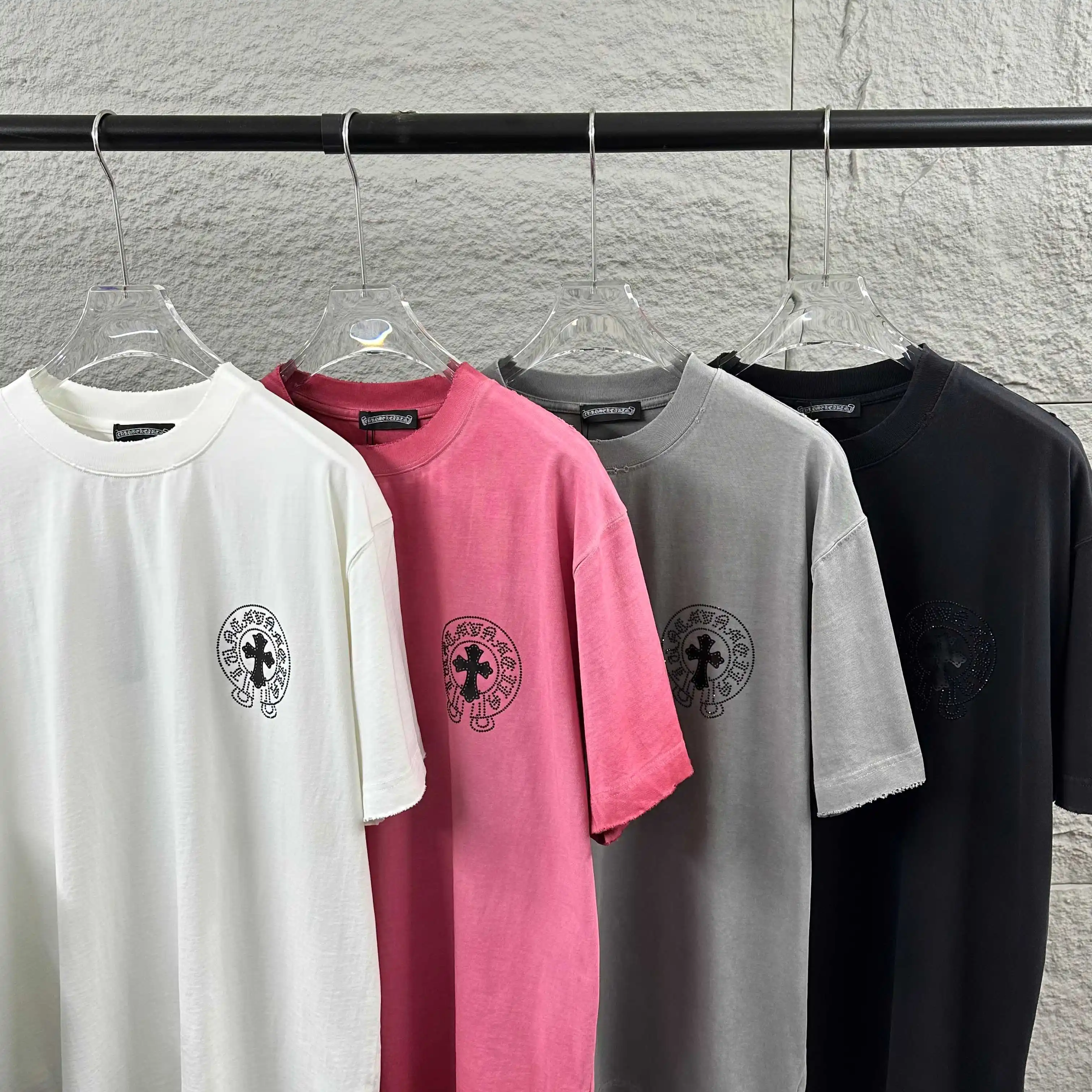 Embellished Distressed Cotton T-Shirt D15012093 — view 10