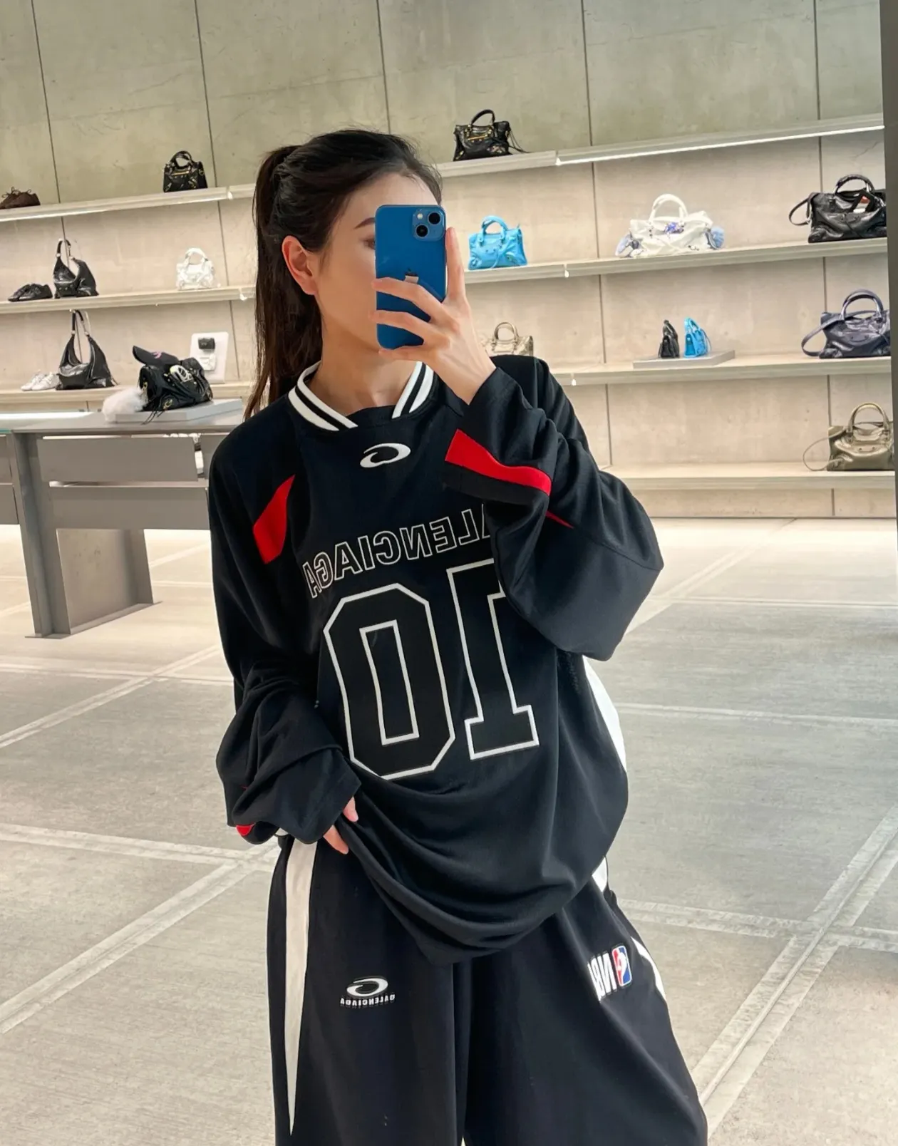 Balenciaga x NBA Oversized Embroidered Jersey D15522361 — view 5