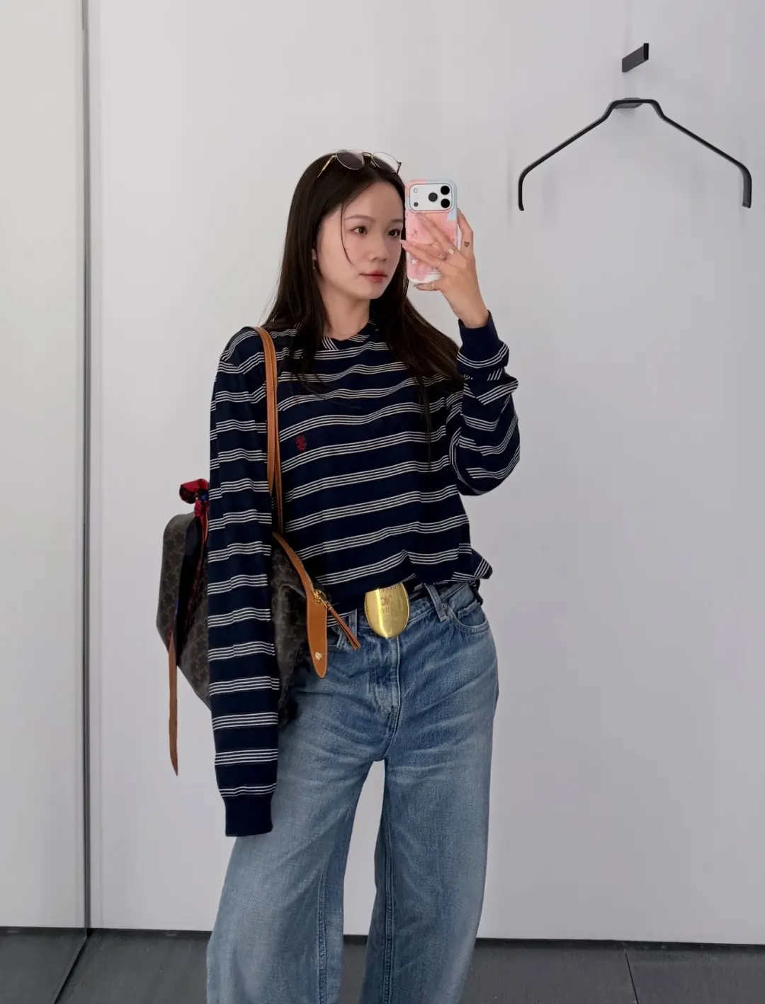 Logo-Embroidered Striped Long-Sleeve T-Shirt D15522393 — view 6
